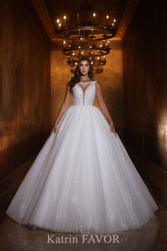 KatrinFAVORboutique-Sparkly tulle ballgown princess wedding dress