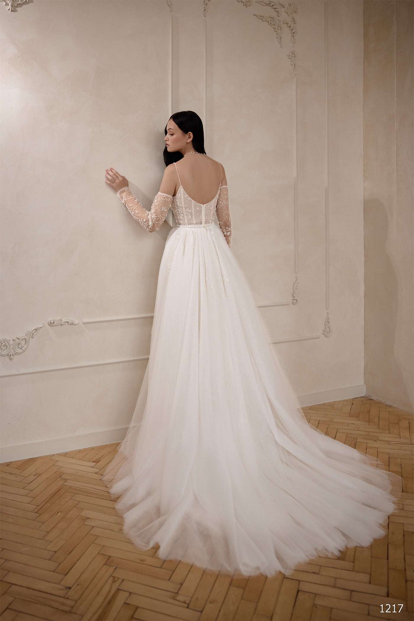 KatrinFAVORboutique-Spaghetti strap wedding gown Gown with removable skirt