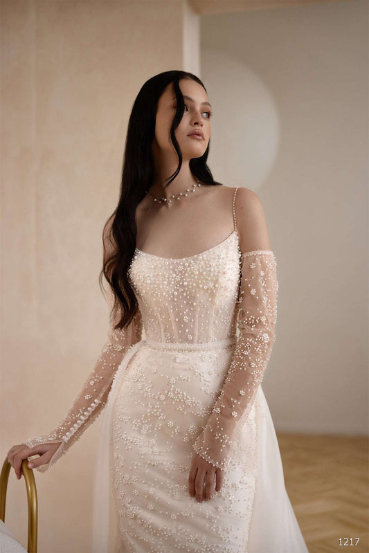 KatrinFAVORboutique-Spaghetti strap wedding gown Gown with removable skirt