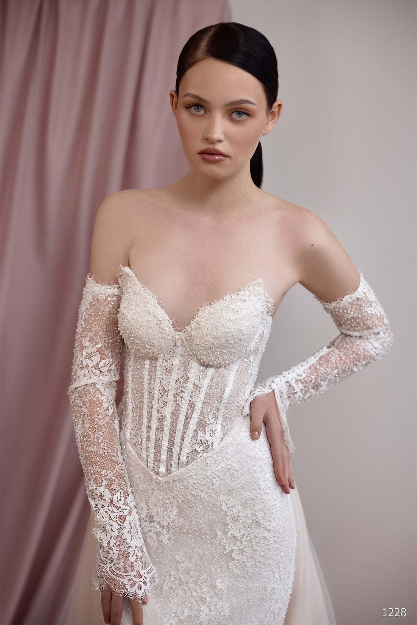 KatrinFAVORboutique-Wedding dress lace fitted Two in one wedding dress