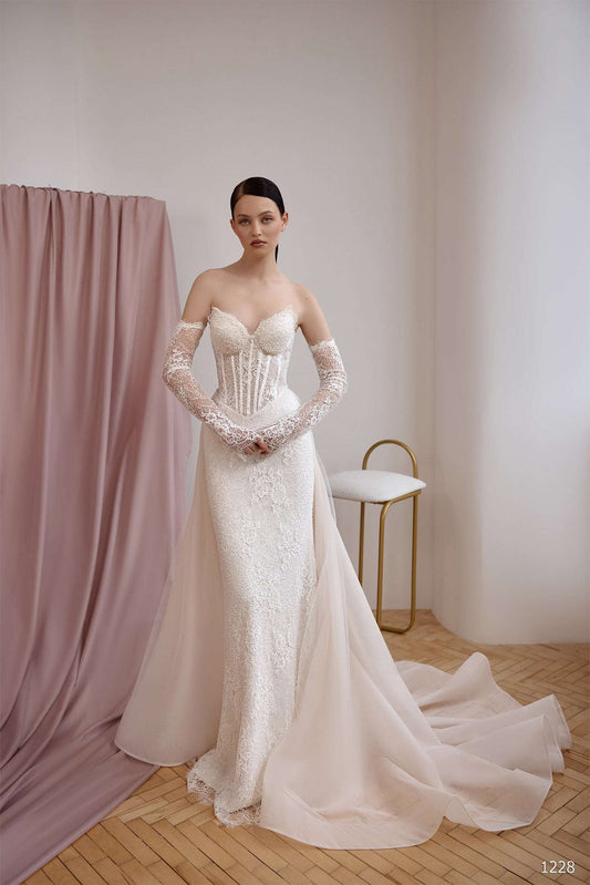 KatrinFAVORboutique-Wedding dress lace fitted Two in one wedding dress