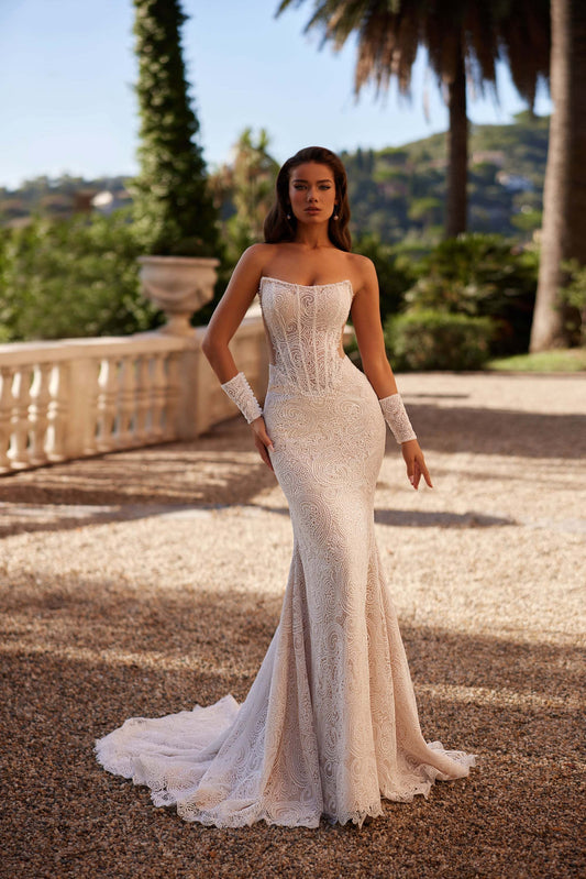 KatrinFAVORboutique-Lace mermaid wedding dress Custom fit wedding dresses