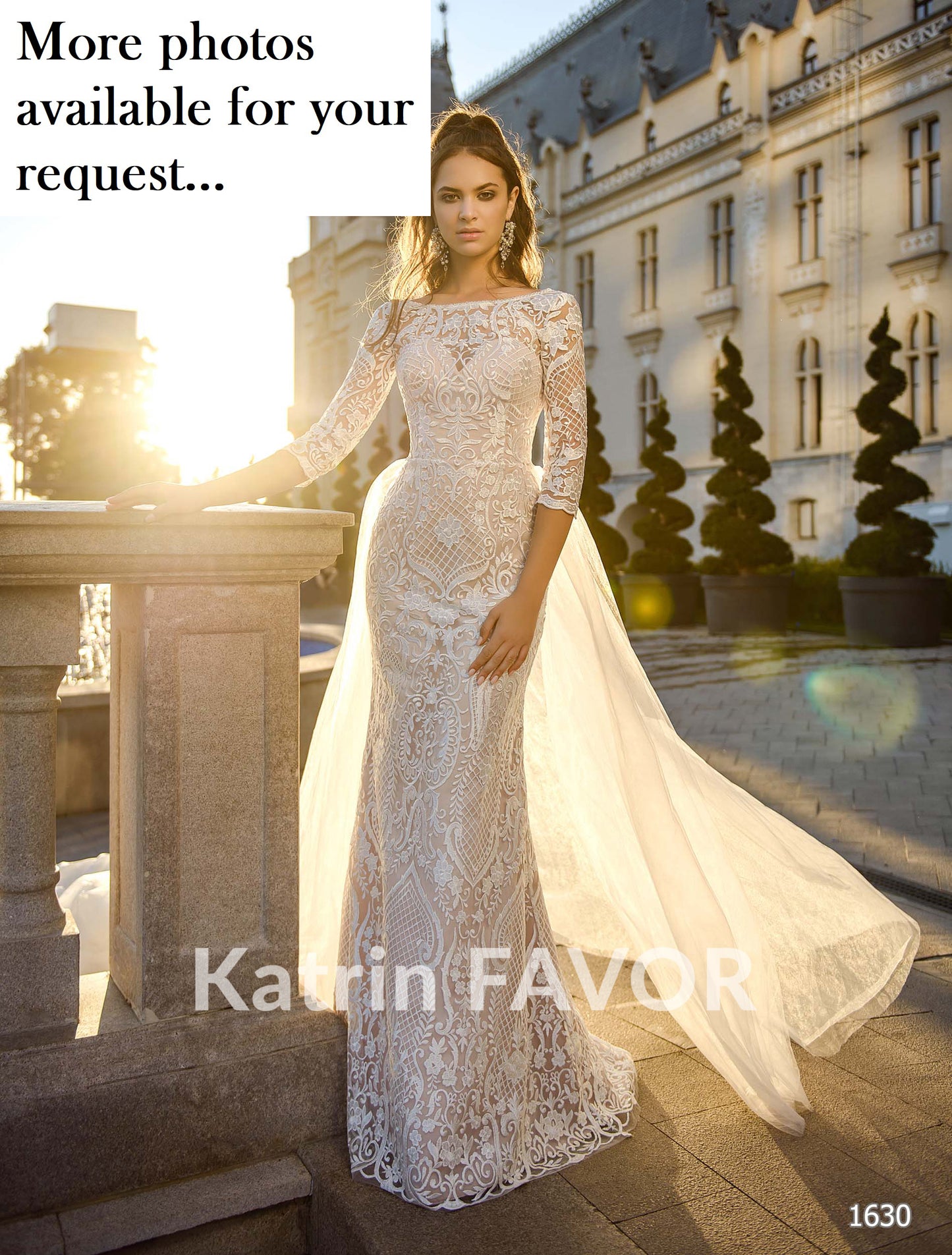 Two piece lace wedding dress