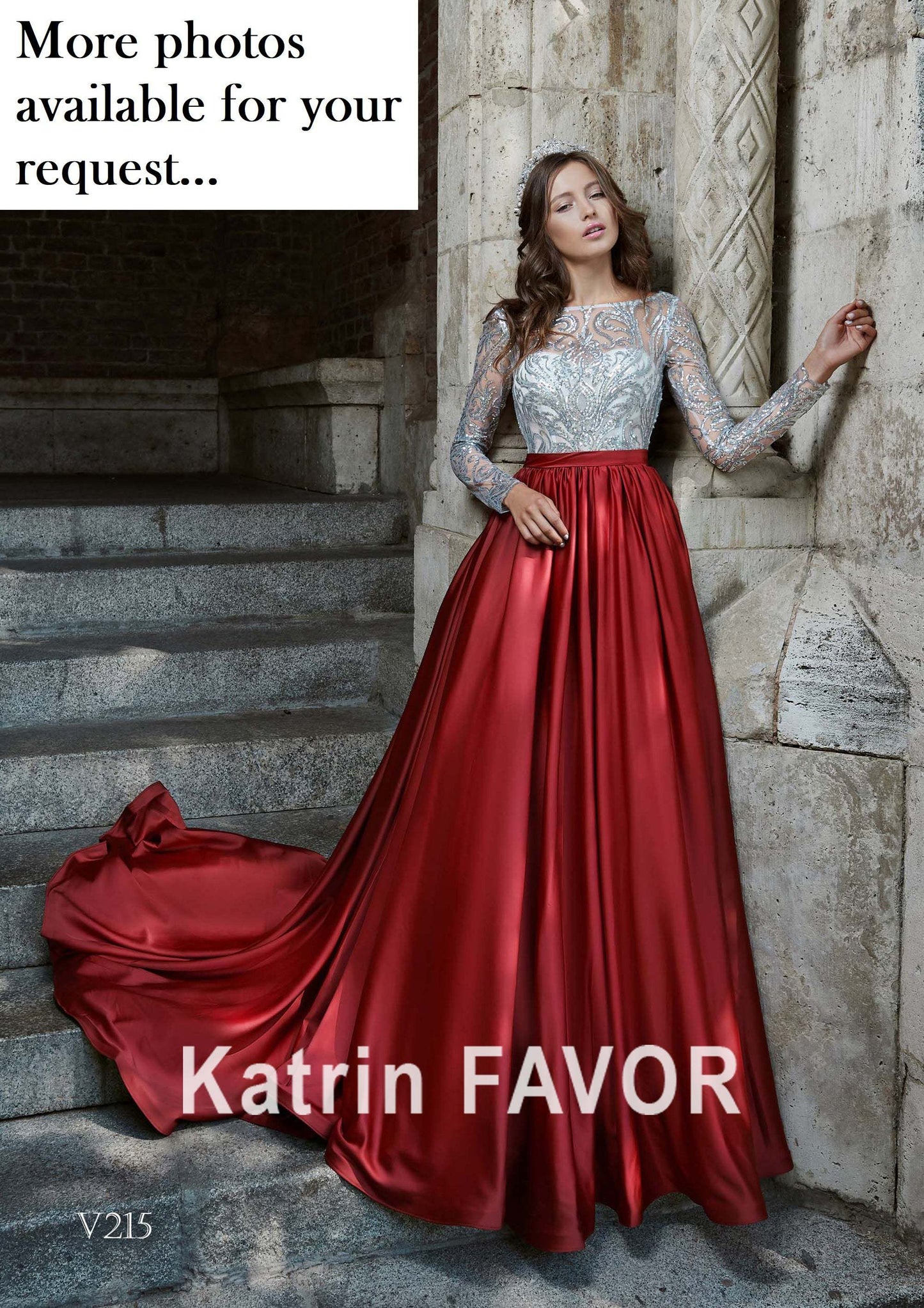KatrinFAVORboutique-Modest prom dress Long sleeve formal dresses