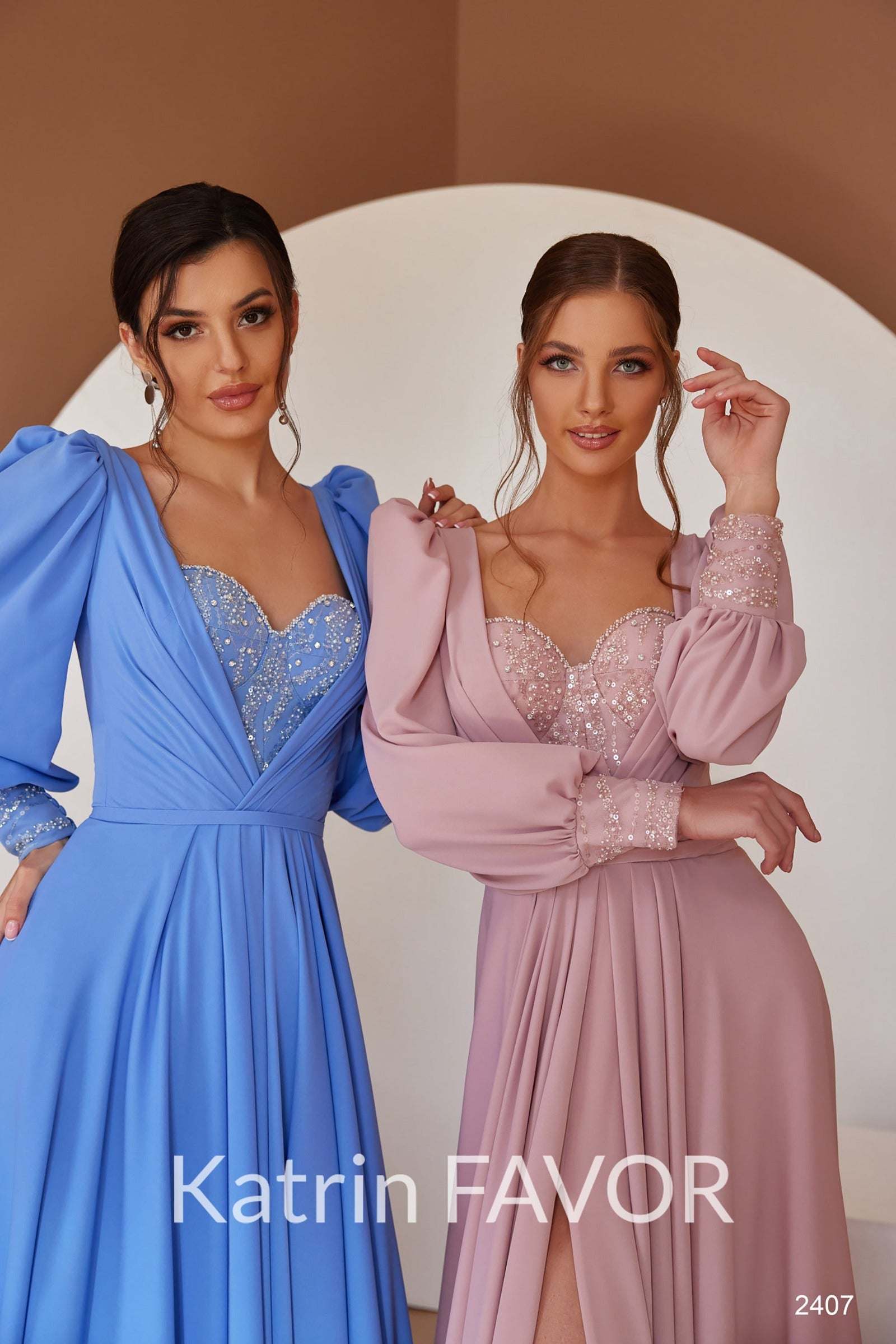 Long sleeve wedding guest dresses Elegant formal gowns