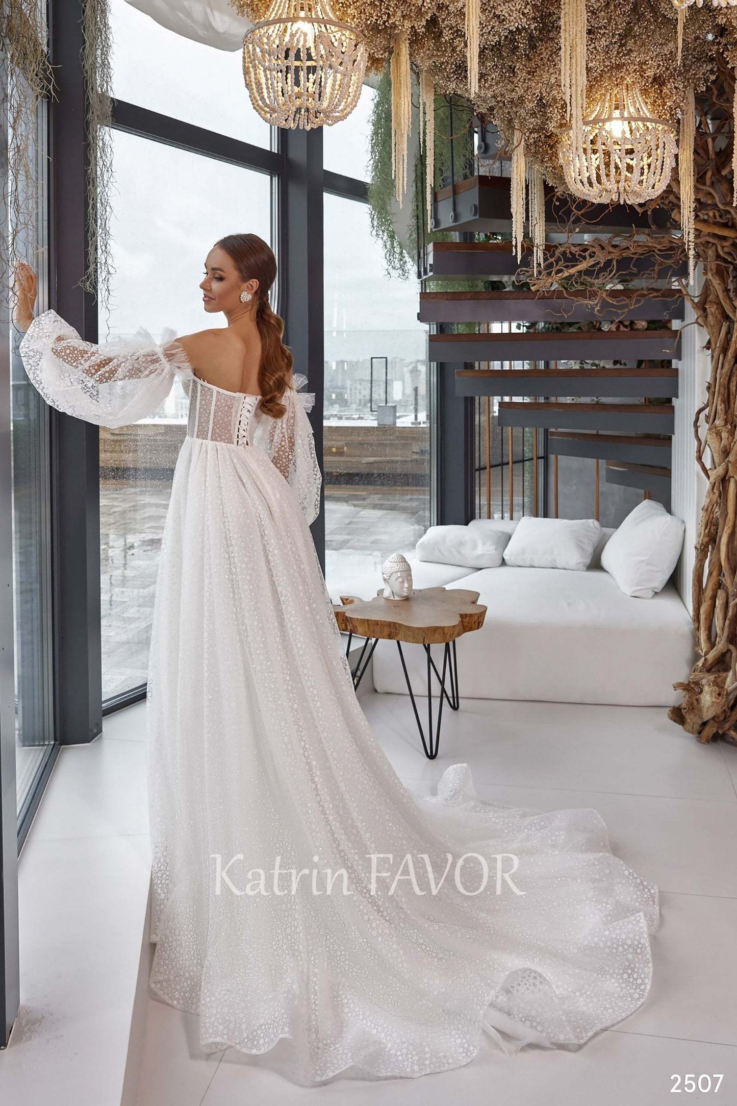 KatrinFAVORboutique-Fairytale wedding dress Puff sleeve wedding dress
