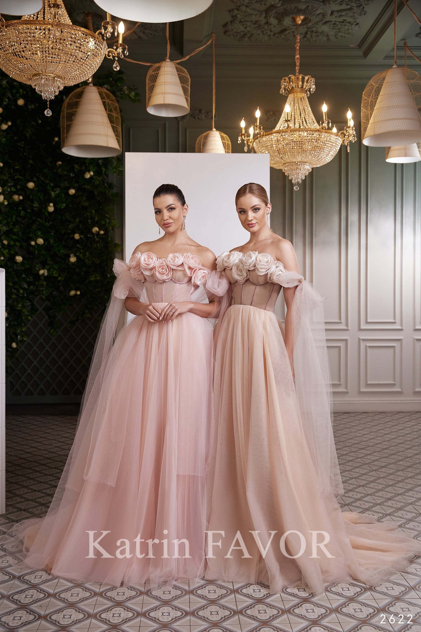 Fairy blush tulle alternative wedding dress