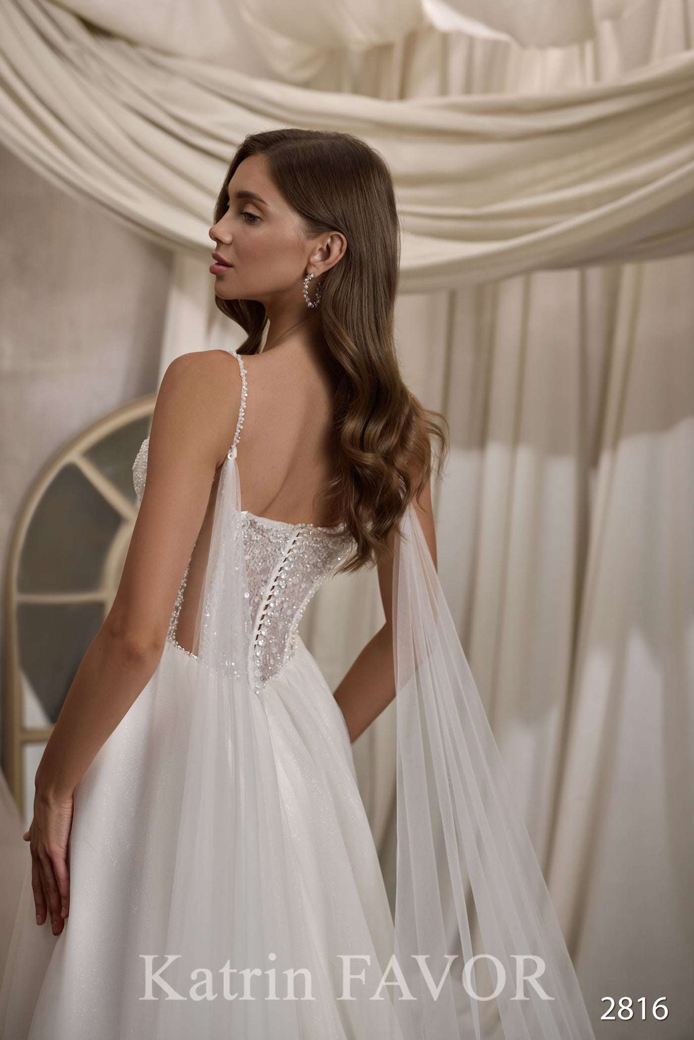 KatrinFAVORboutique-Spaghetti straps bridal dress Beach wedding fashion