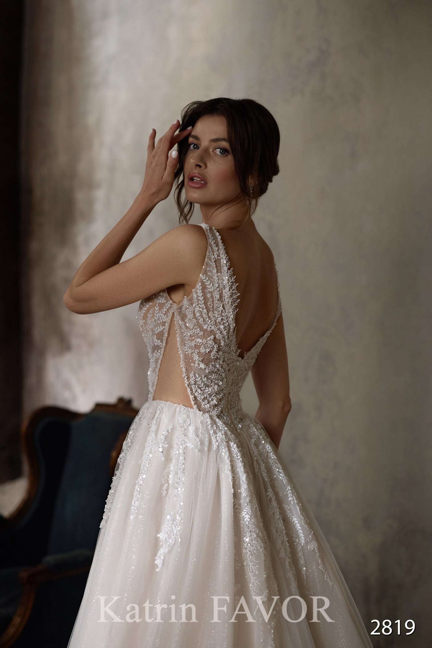 KatrinFAVORboutique-Bridal dress low back Cream wedding dresses