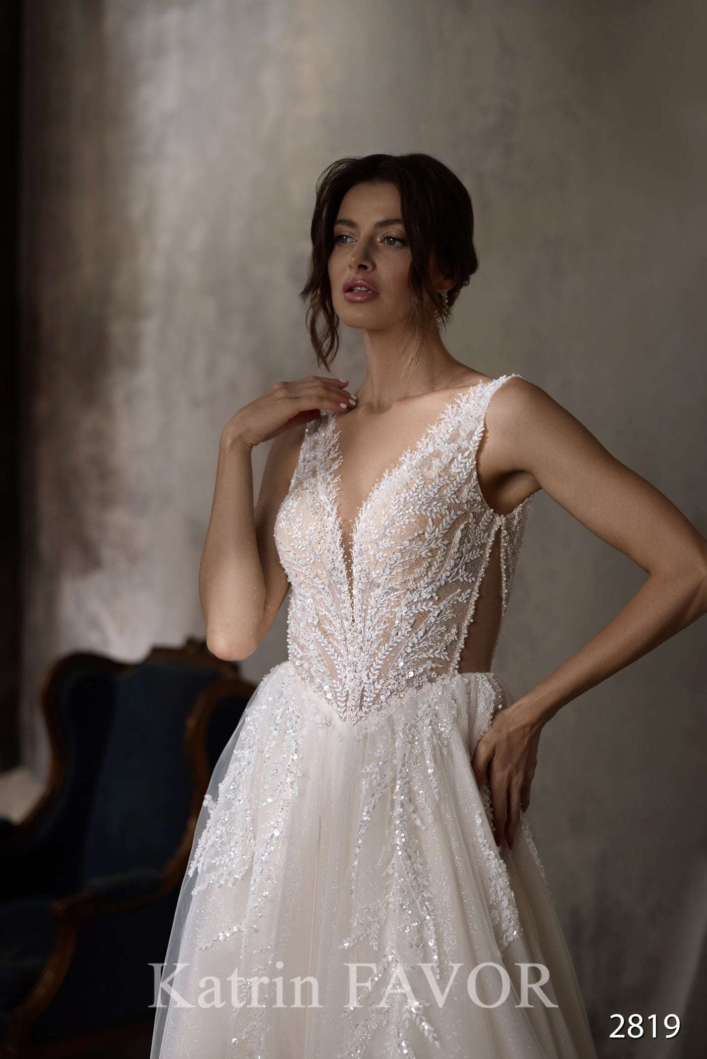 KatrinFAVORboutique-Bridal dress low back Cream wedding dresses