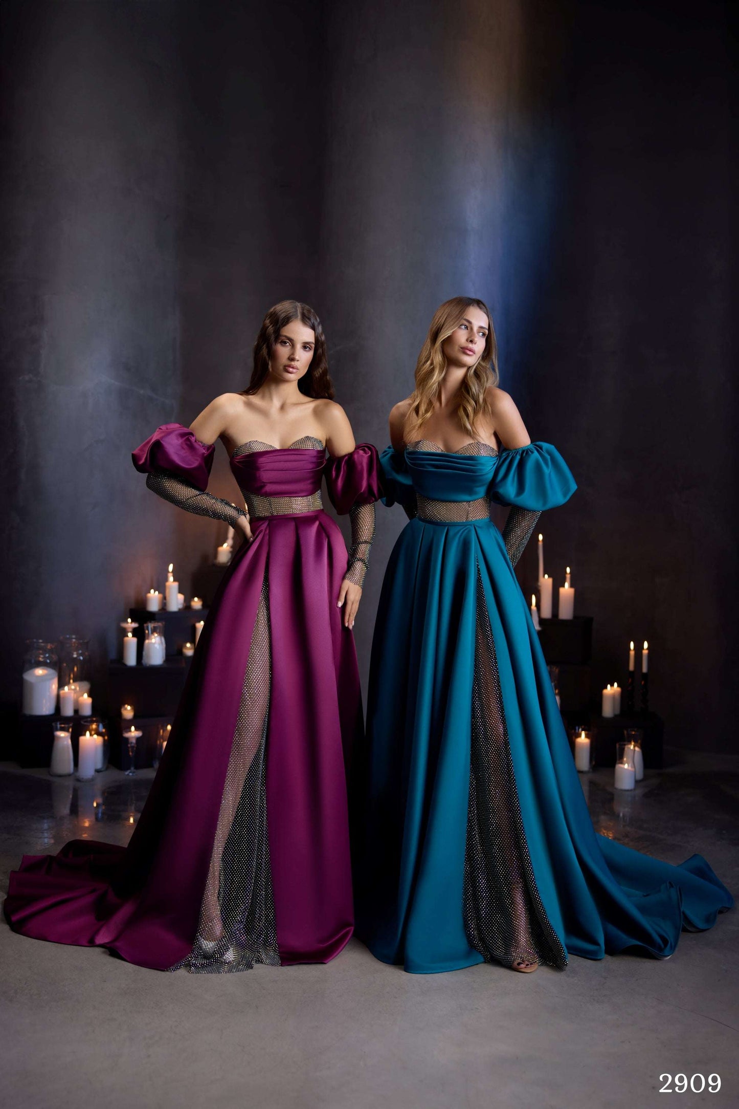 KatrinFAVORboutique-Crystal embellished mesh dress A line occasion dresses