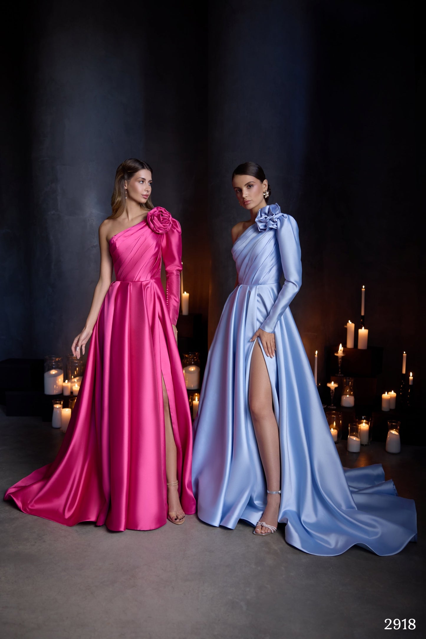 KatrinFAVORboutique-One shoulder long sleeve formal dress Trending formals