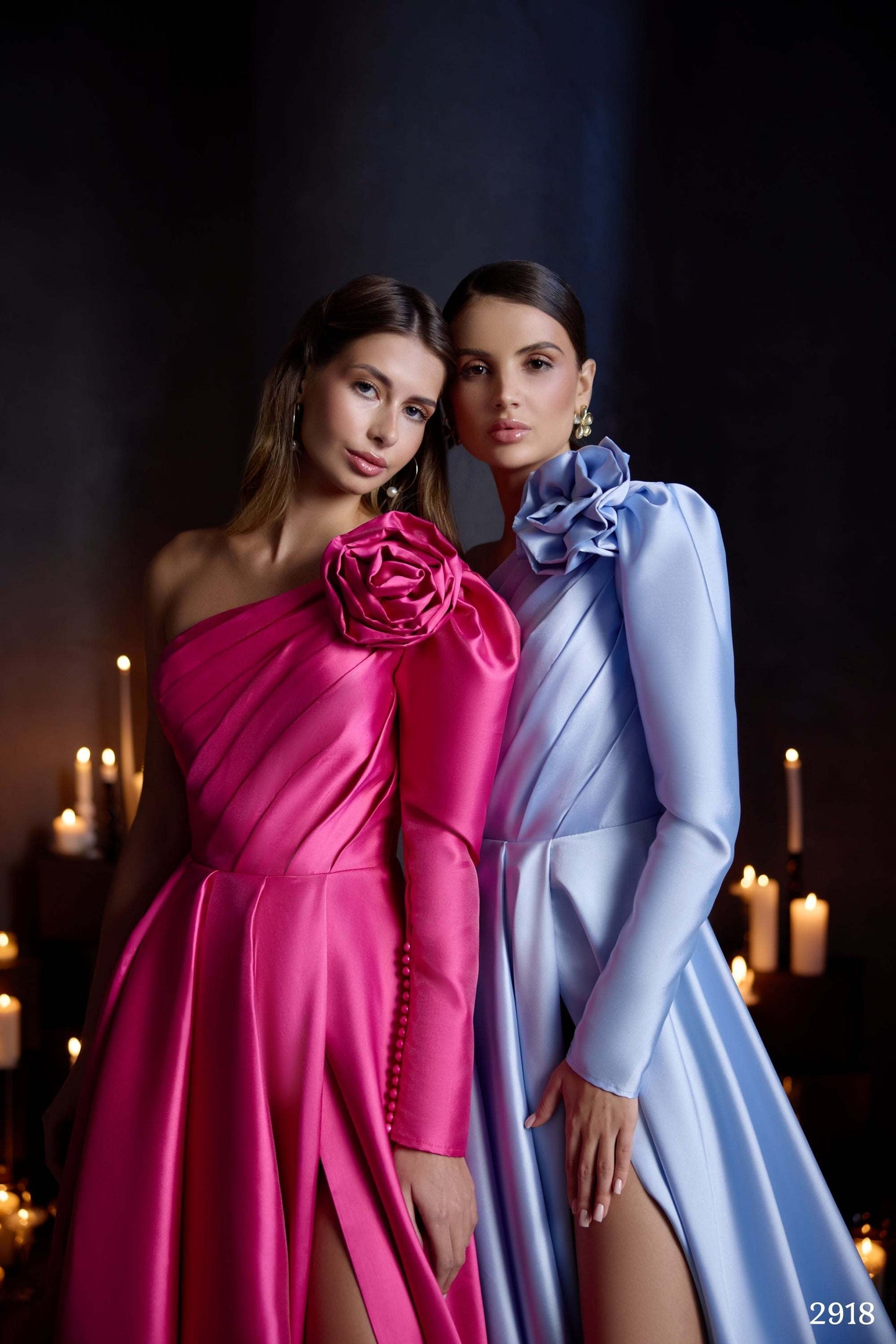 KatrinFAVORboutique-One shoulder long sleeve formal dress Trending formals