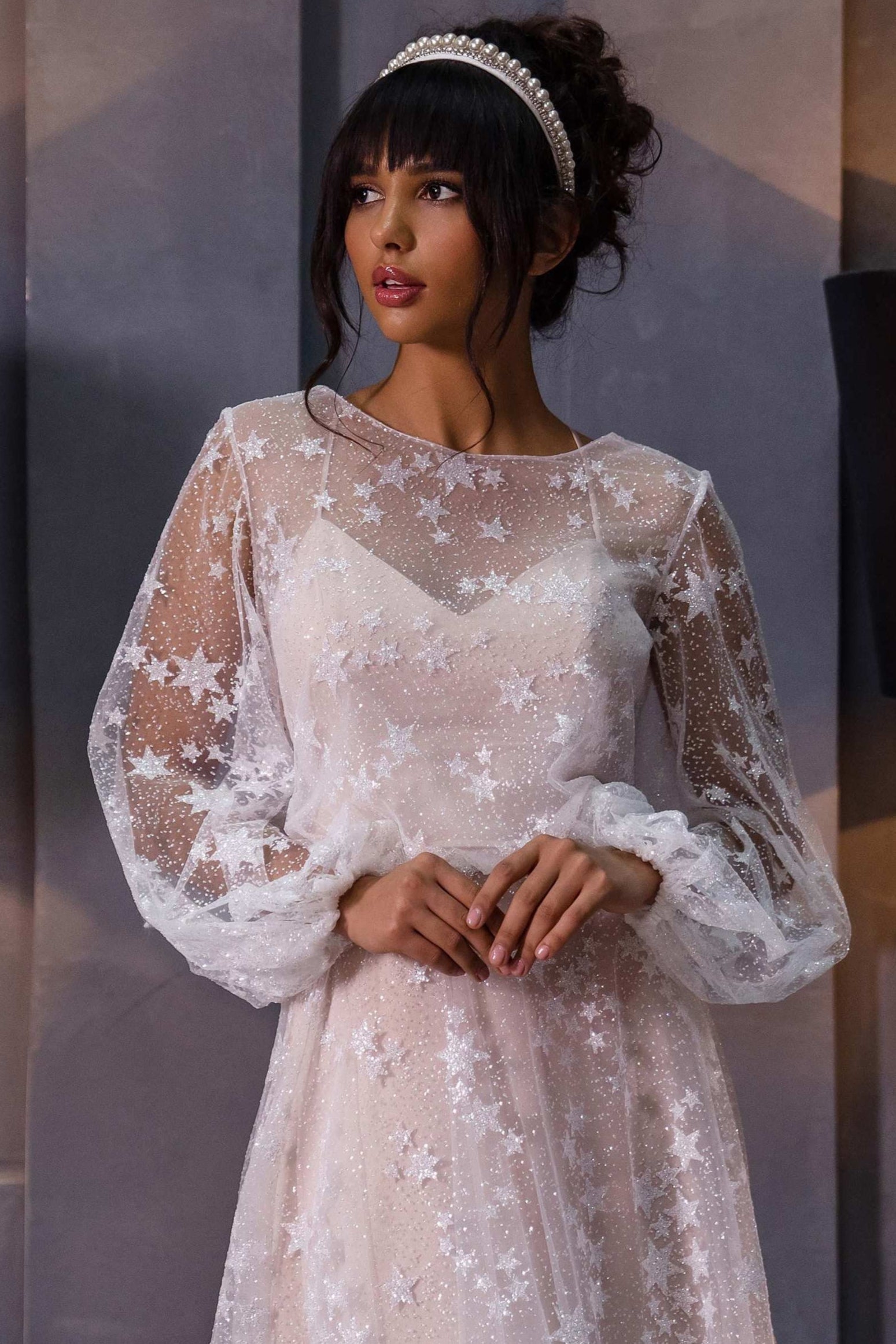 Boho wedding dress with stars | Celestial wedding dress | KatrinFAVOR 14 US / As on photo Boho wedding dress with stars | Celestial wedding dress | KatrinFAVOR 14 US / As on photo