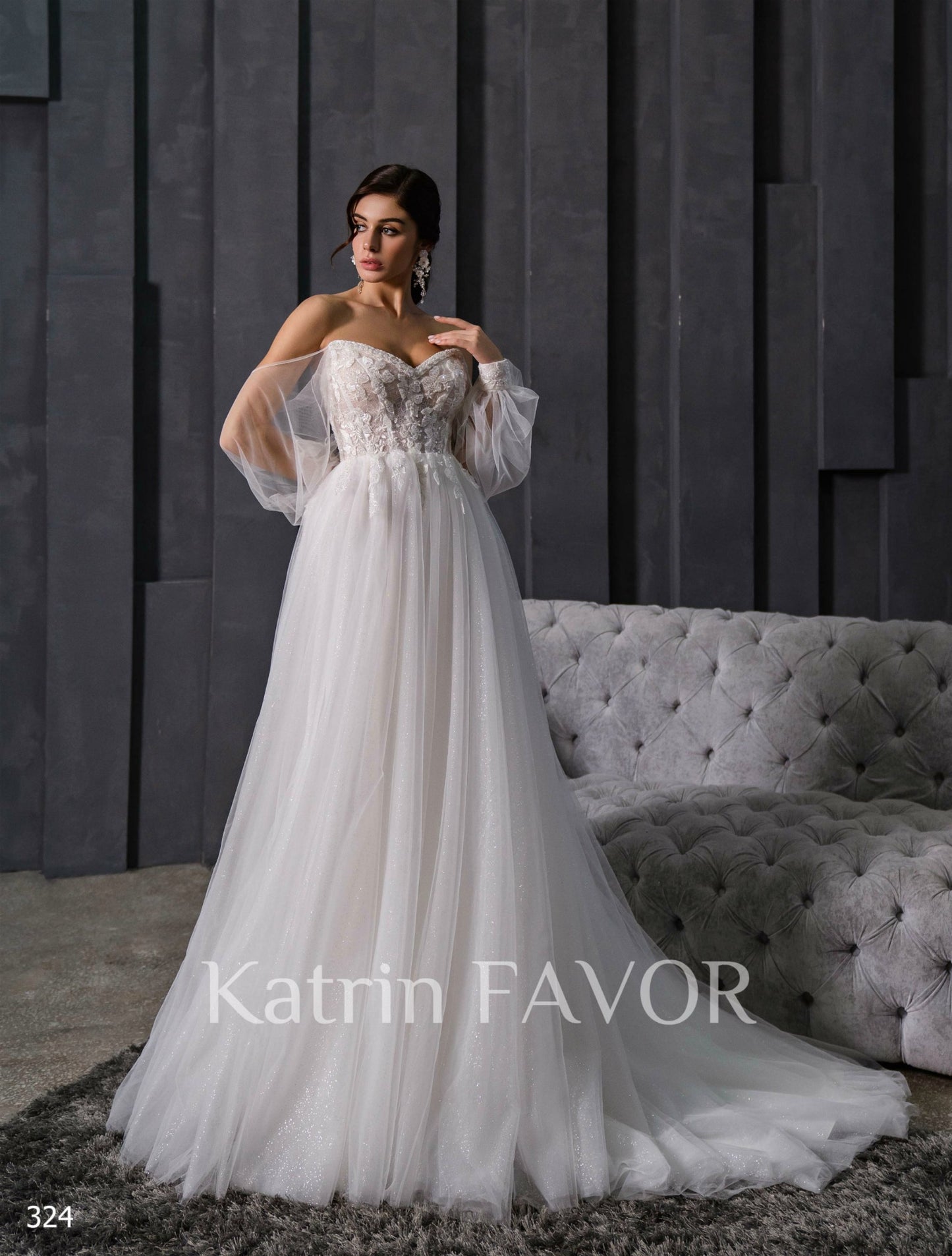 KatrinFAVORboutique-Sparkly tulle fairy wedding dress