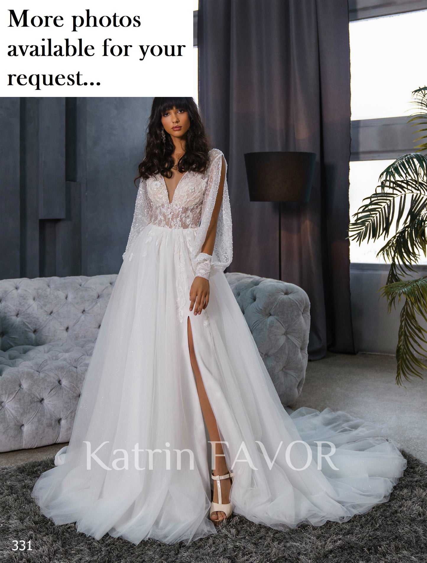 Bohemian long sleeve wedding dress