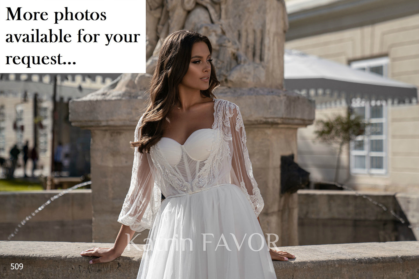 Two piece tulle wedding dress