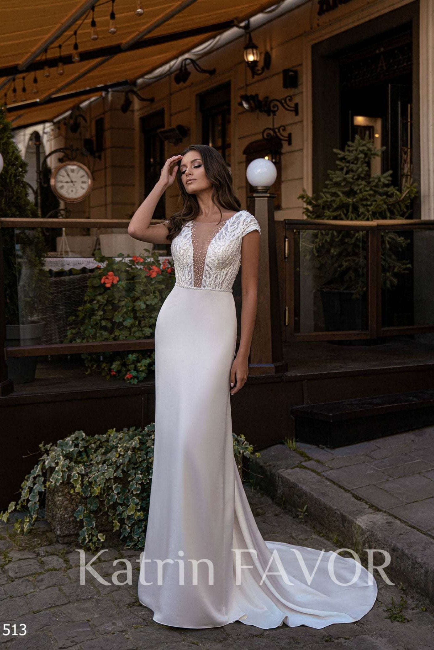 White satin sheath wedding dress Best minimalist wedding dresses