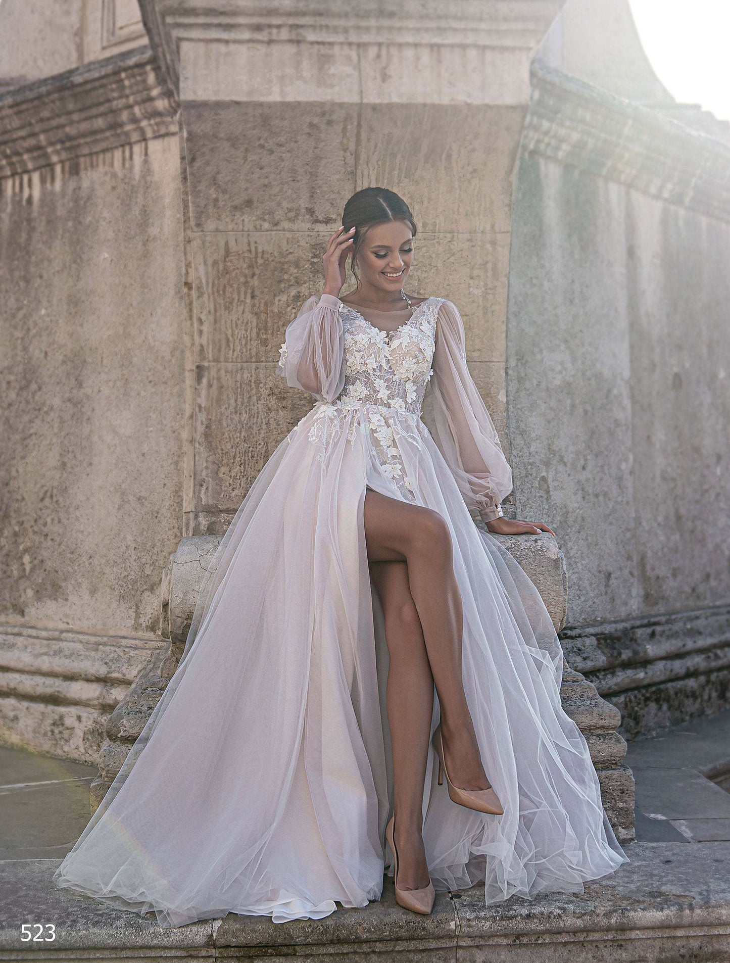KatrinFAVORboutique-Bridal dress v neck Simple and cheap wedding dresses