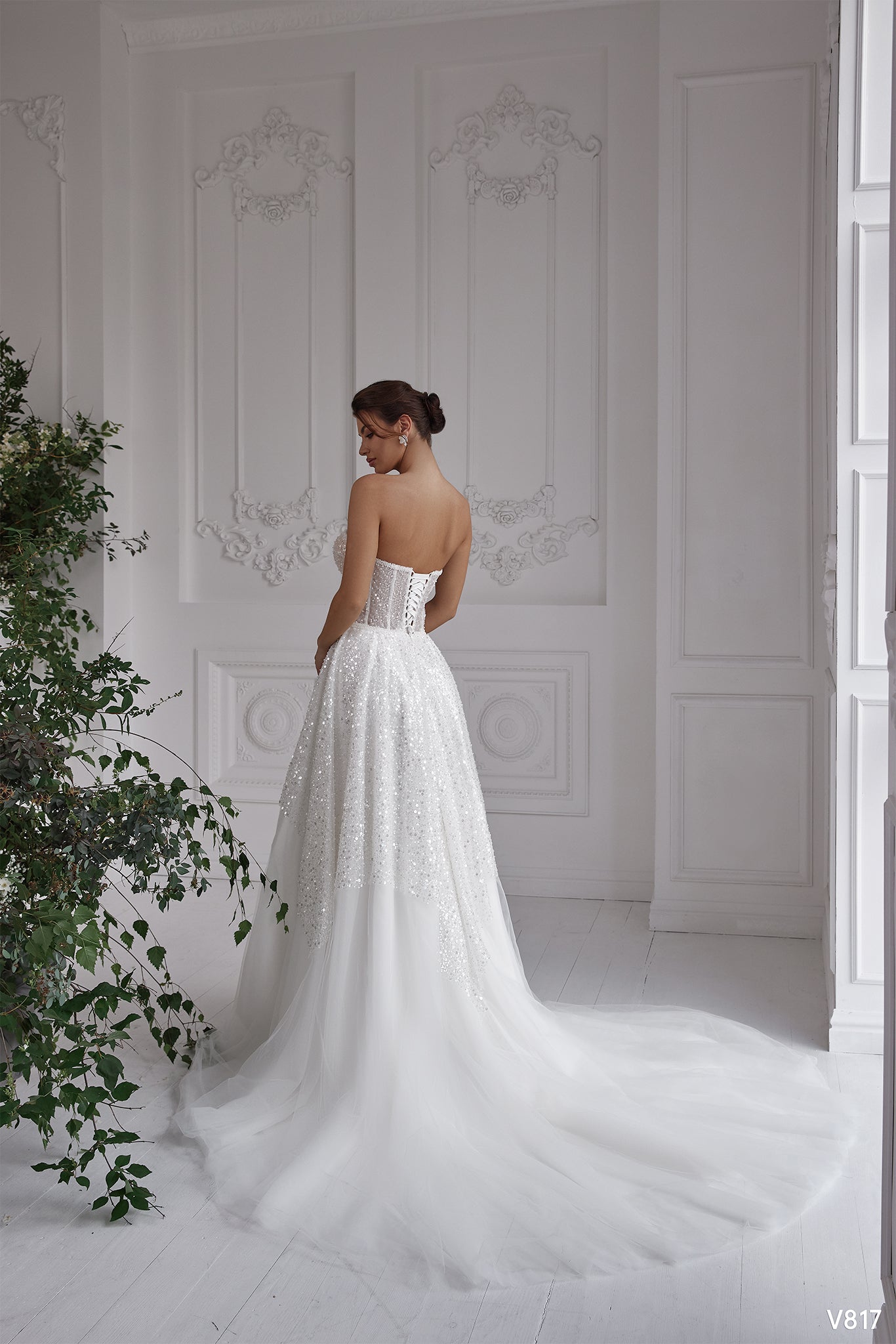 Unique 2 in 1 bustier corset wedding dress