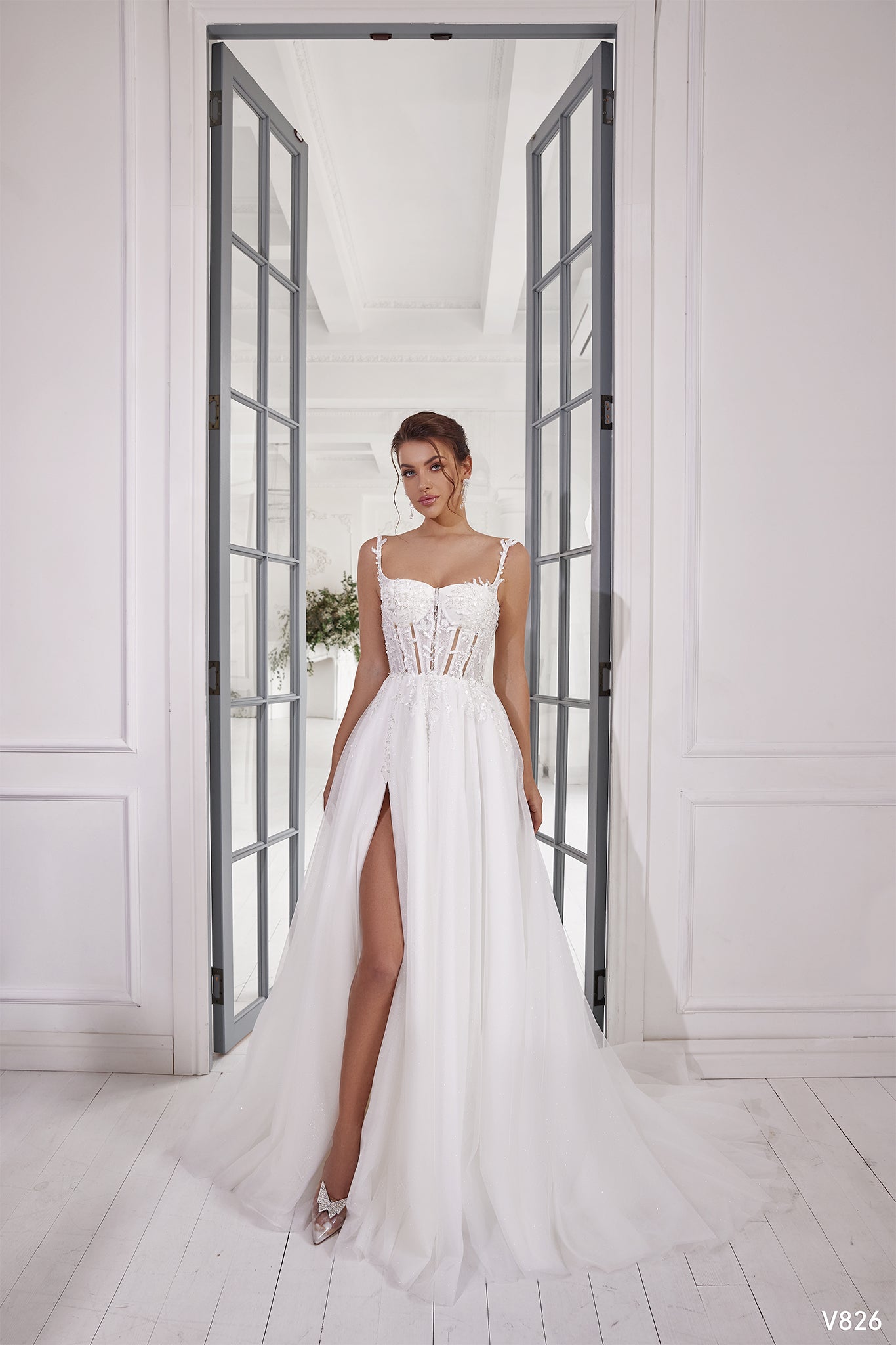 Spaghetti straps wedding dress Tropical dresses for wedding