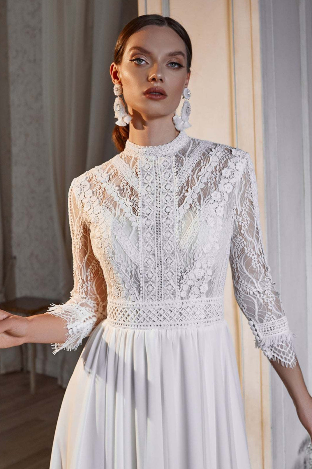 Boho Wedding dress with sleeves | Wedding wear clothes | KatrinFAVOR CUSTOM SIZE / As on photo Boho Wedding dress with sleeves | Wedding wear clothes | KatrinFAVOR CUSTOM SIZE / As on photo