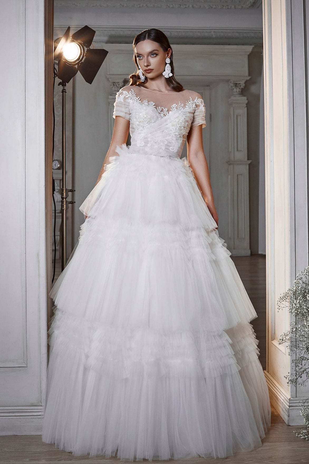 KatrinAVORboutique-Tiered tulle wedding dress Fairytale bridal dresses