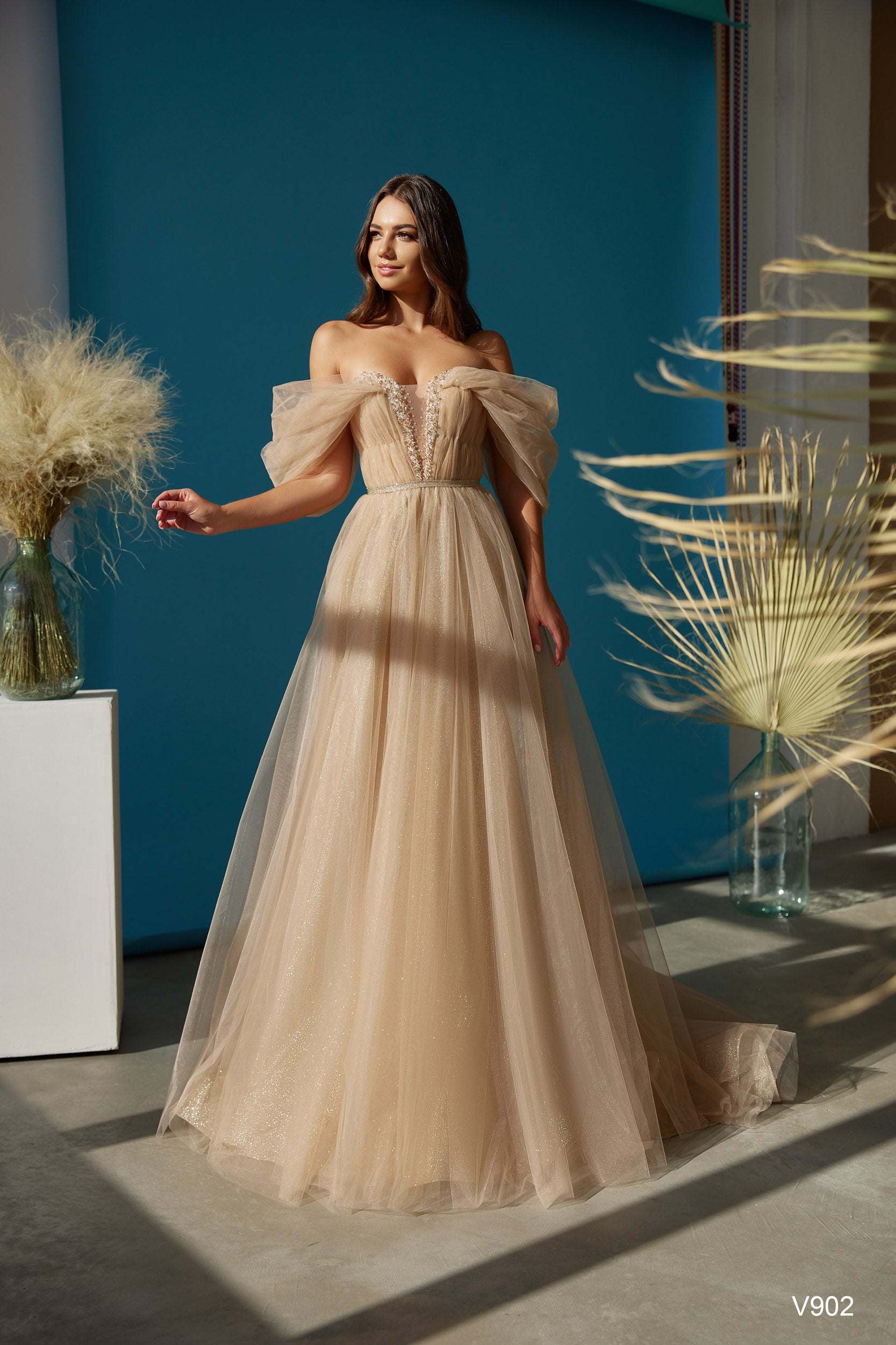 Off the shoulder sparkly dress | Met gala prom dresses | KatrinFAVOR 8 US / Gold Off the shoulder sparkly dress | Met gala prom dresses | KatrinFAVOR 8 US / Gold