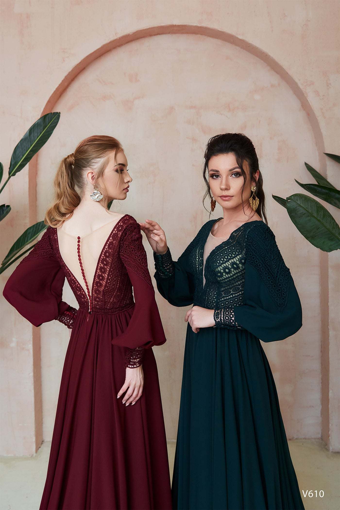 Long sleeve A line dress formal Dressy boho outfits