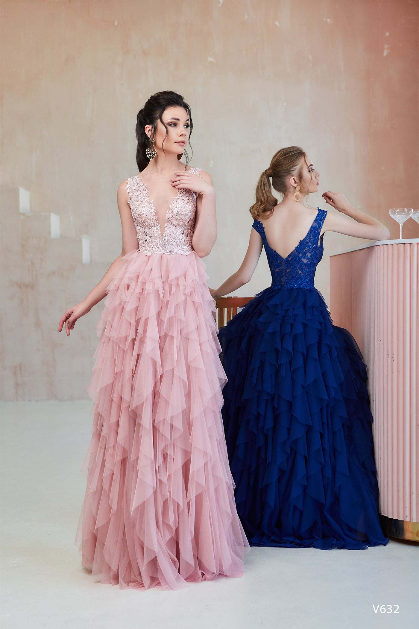 KatrinFAVORboutique-Tiered ruffle gown Met gala inspired dresses for sale