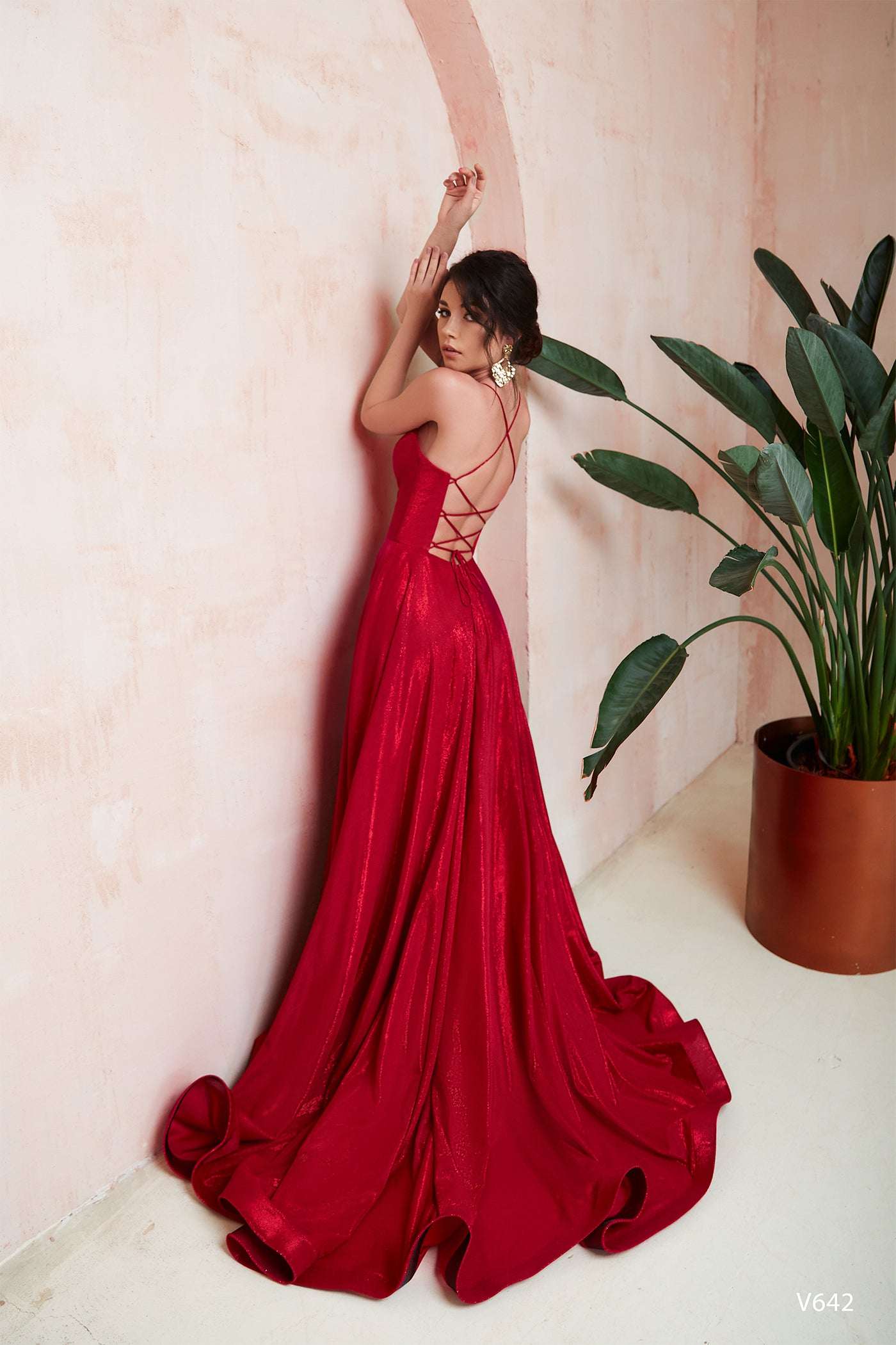 KatrinFAVORboutique-Backless elegant dress Spaghetti strap formal dresses