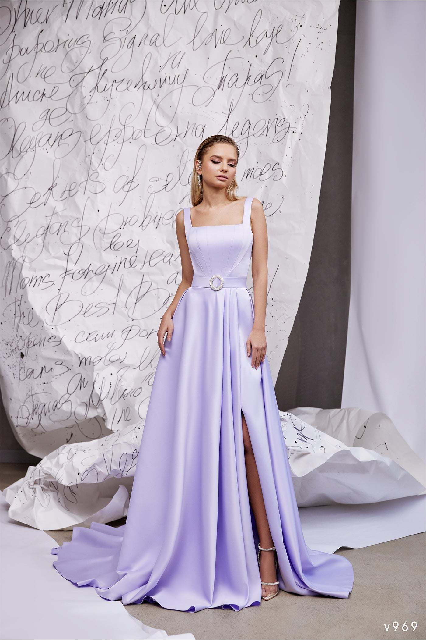 KatrinFAVORboutique-Formal dress square neckline Classy dinner gown styles
