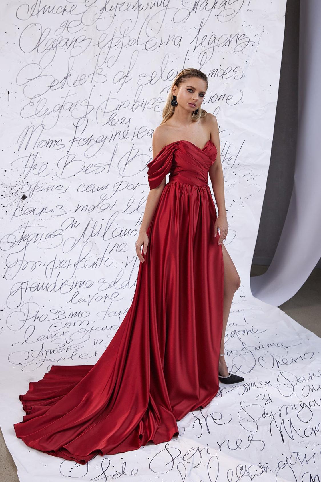 One shoulder satin formal dress | Simple prom dresses | KatrinFAVOR Katrin FAVOR boutique One shoulder satin formal dress | Simple prom dresses | KatrinFAVOR Katrin FAVOR boutique