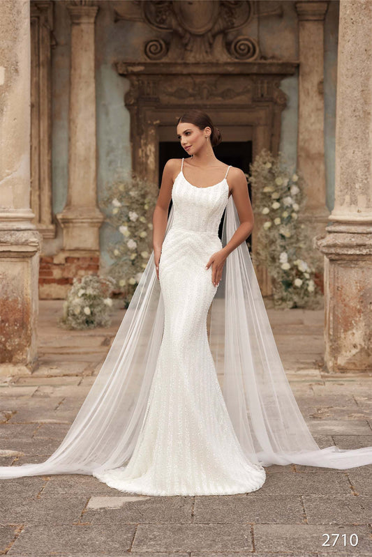 KatrinFAVORboutique-Lace spaghetti strap wedding dress Bride second outfit