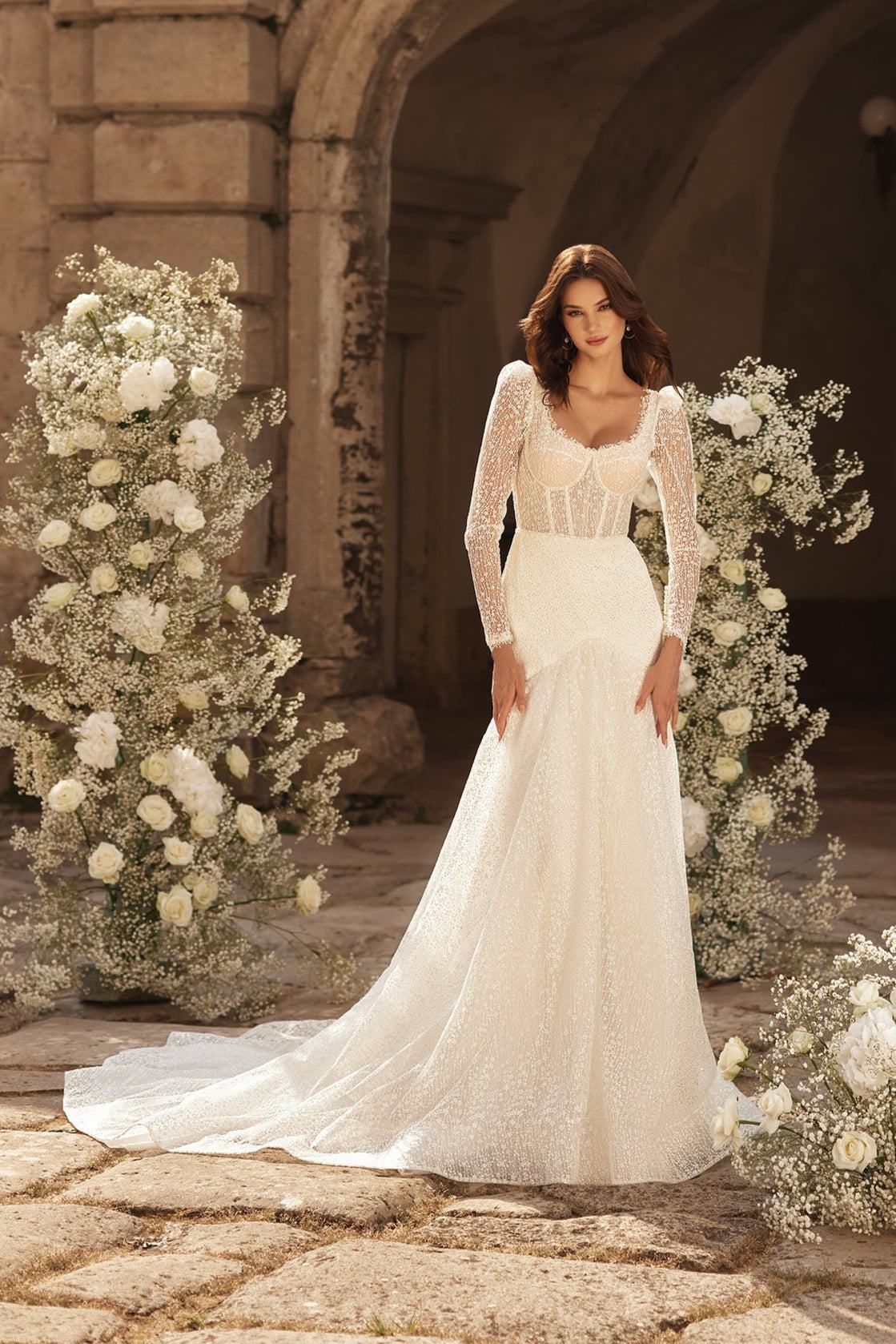 KatrinFAVORboutique-Country style wedding gown Cowgirl wedding dresses