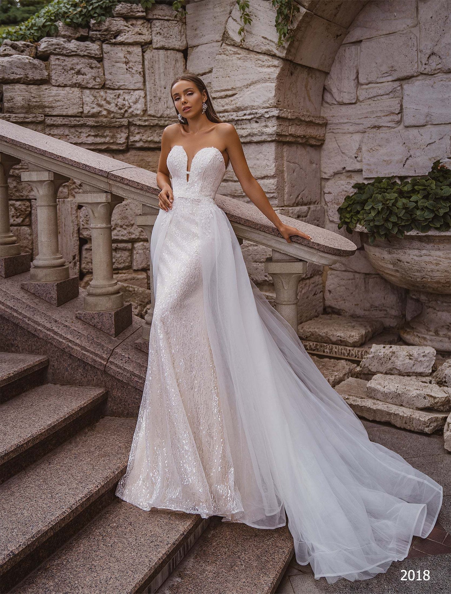 KatrinFAVORboutique-Sequin reception dress Mermaid trumpet bridal gowns