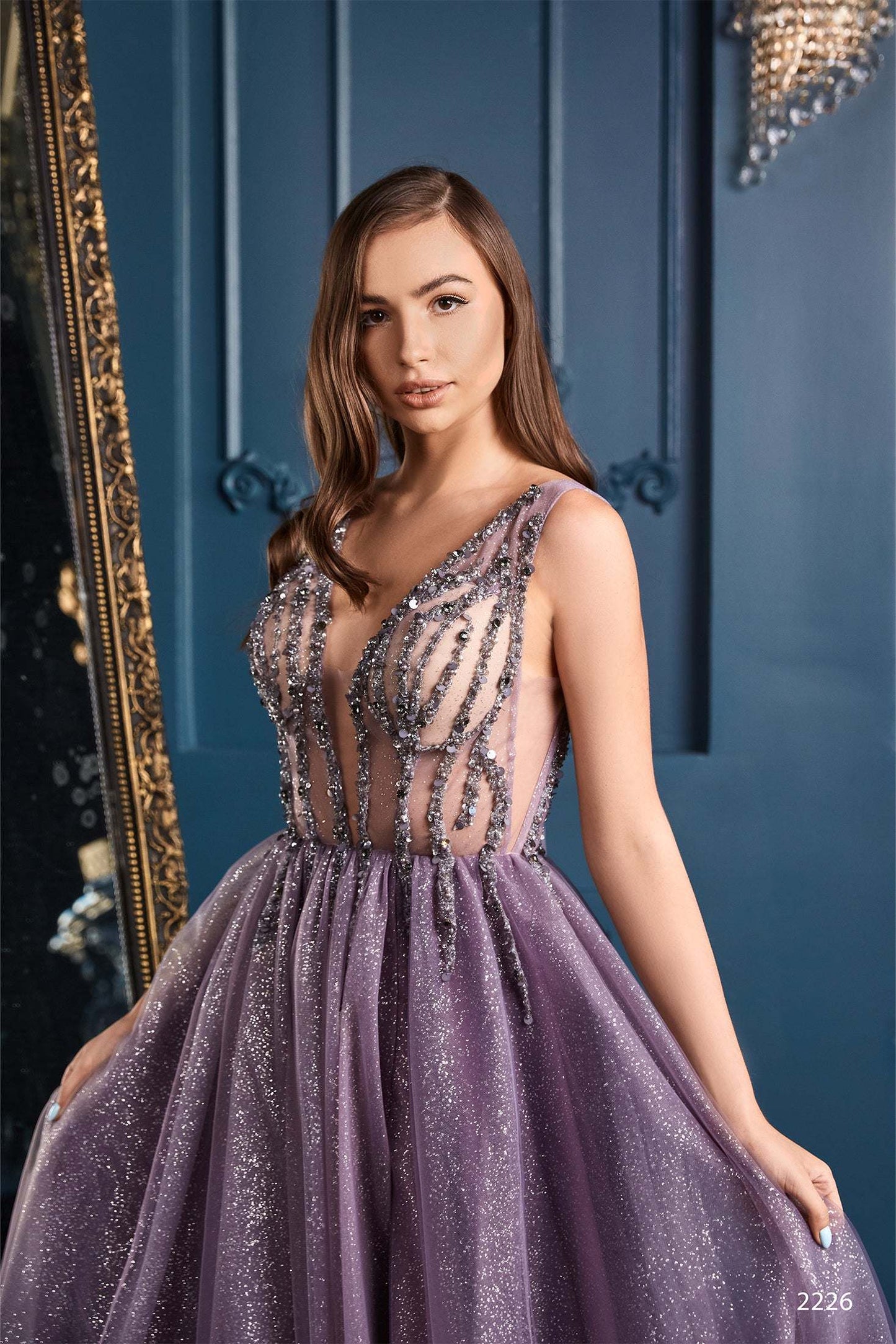 KatrinFAVORboutique-Sparkly formal gown Long fancy dresses A line formal