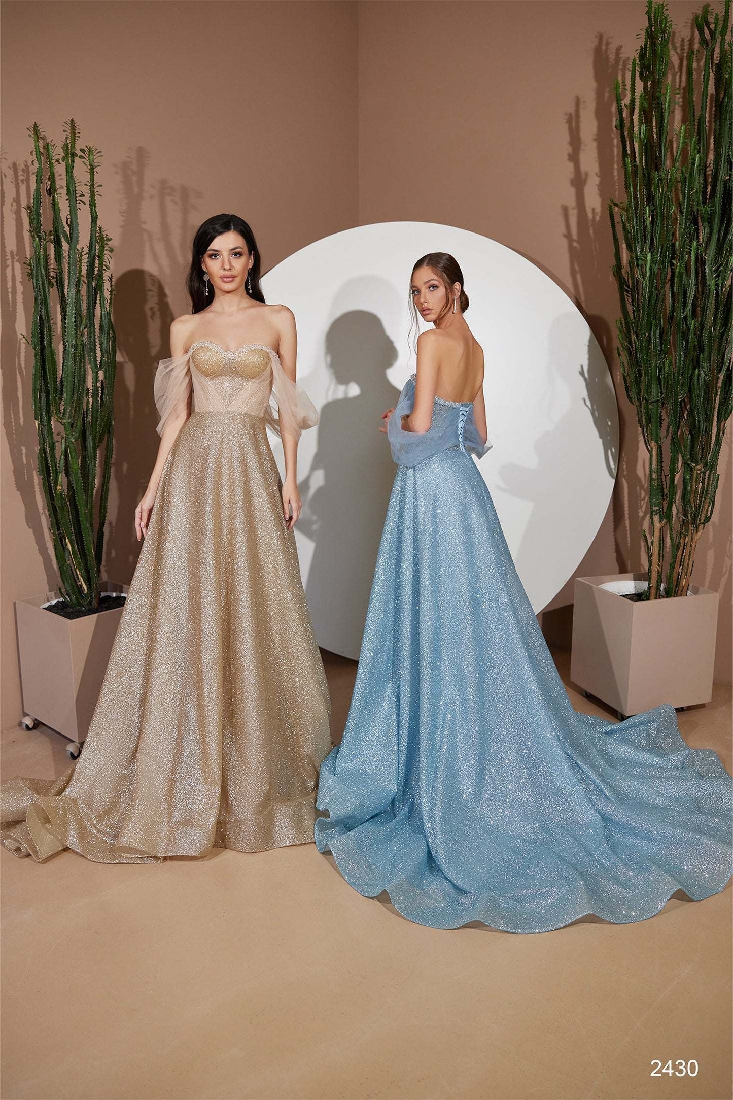 KatrinFAVORboutique-Off the shoulder a line dress Stunning evening dresses