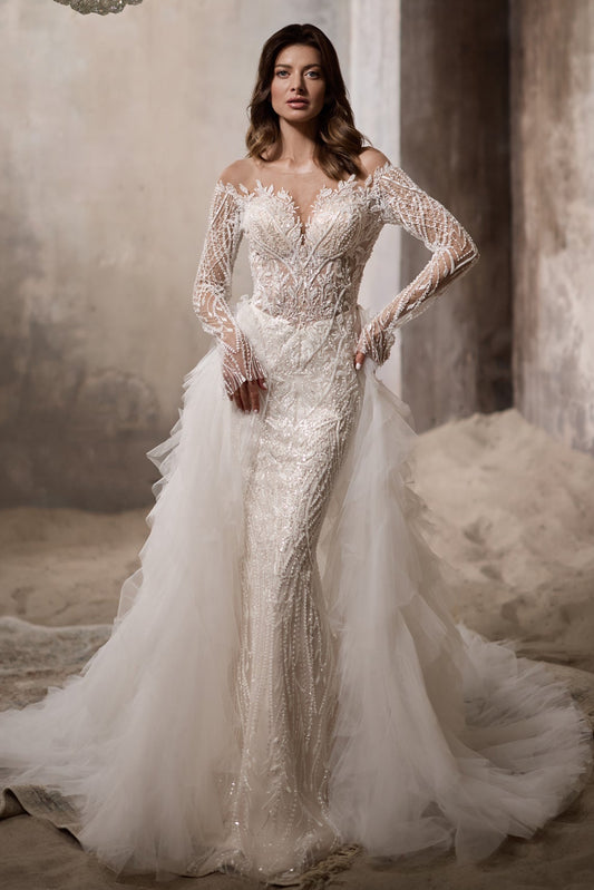 KatrinFAVORboutique-Satin a line wedding dress Elegant dresses for wedding