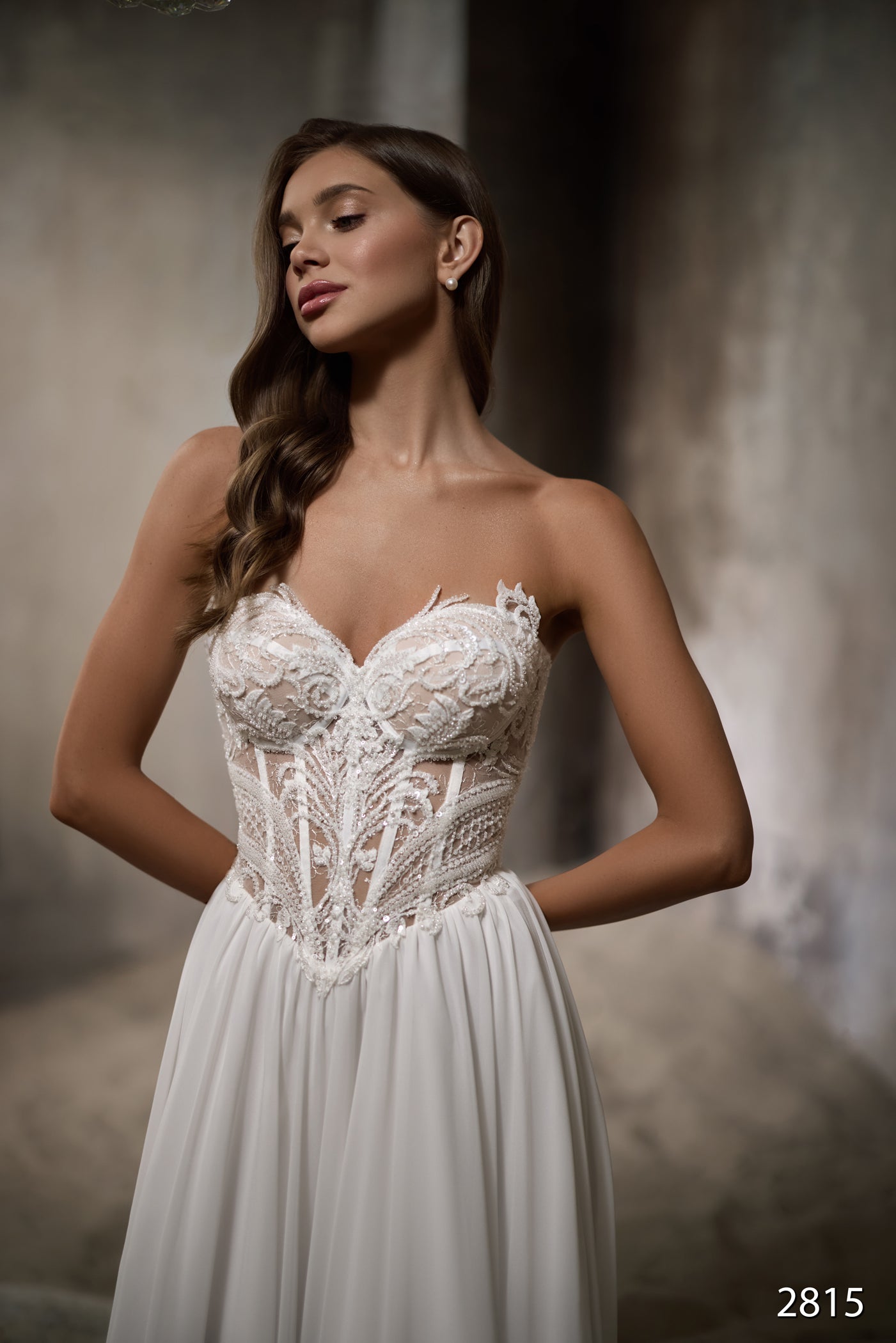 KatrinFAVORboutique-Viking wedding dress Yoke waistline bridal gown