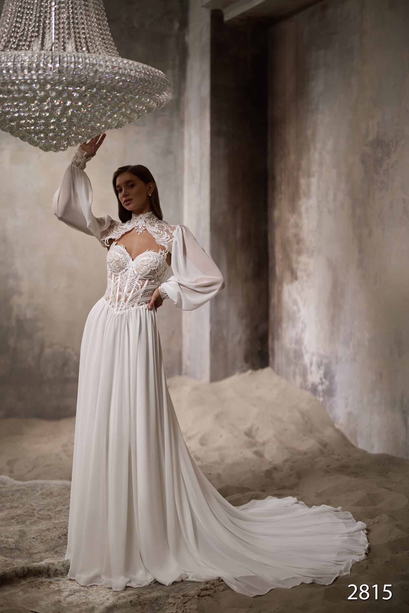 KatrinFAVORboutique-Viking wedding dress Yoke waistline bridal gown