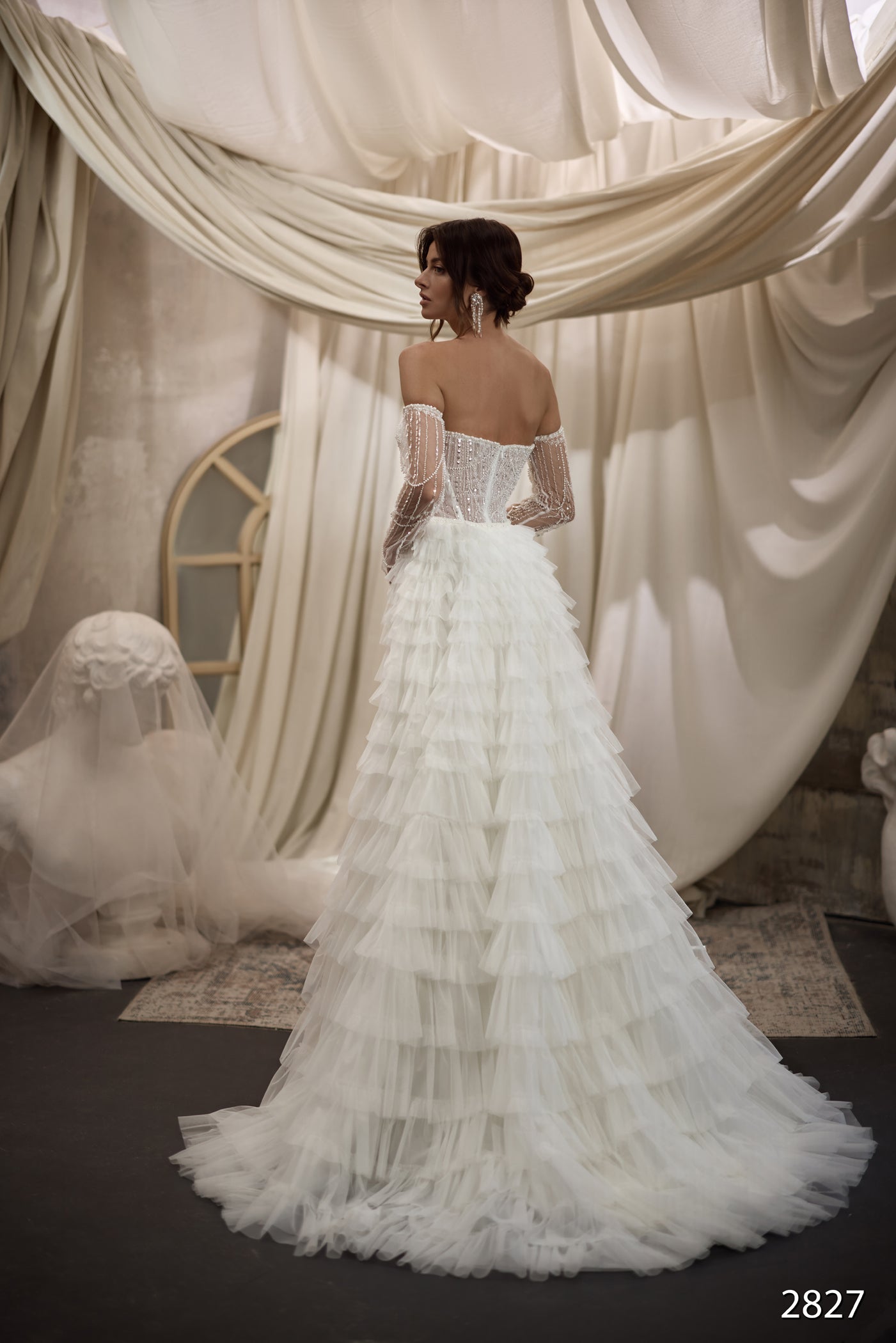 Corset fitted wedding dress | Convertible bridal dress | KatrinFAVOR