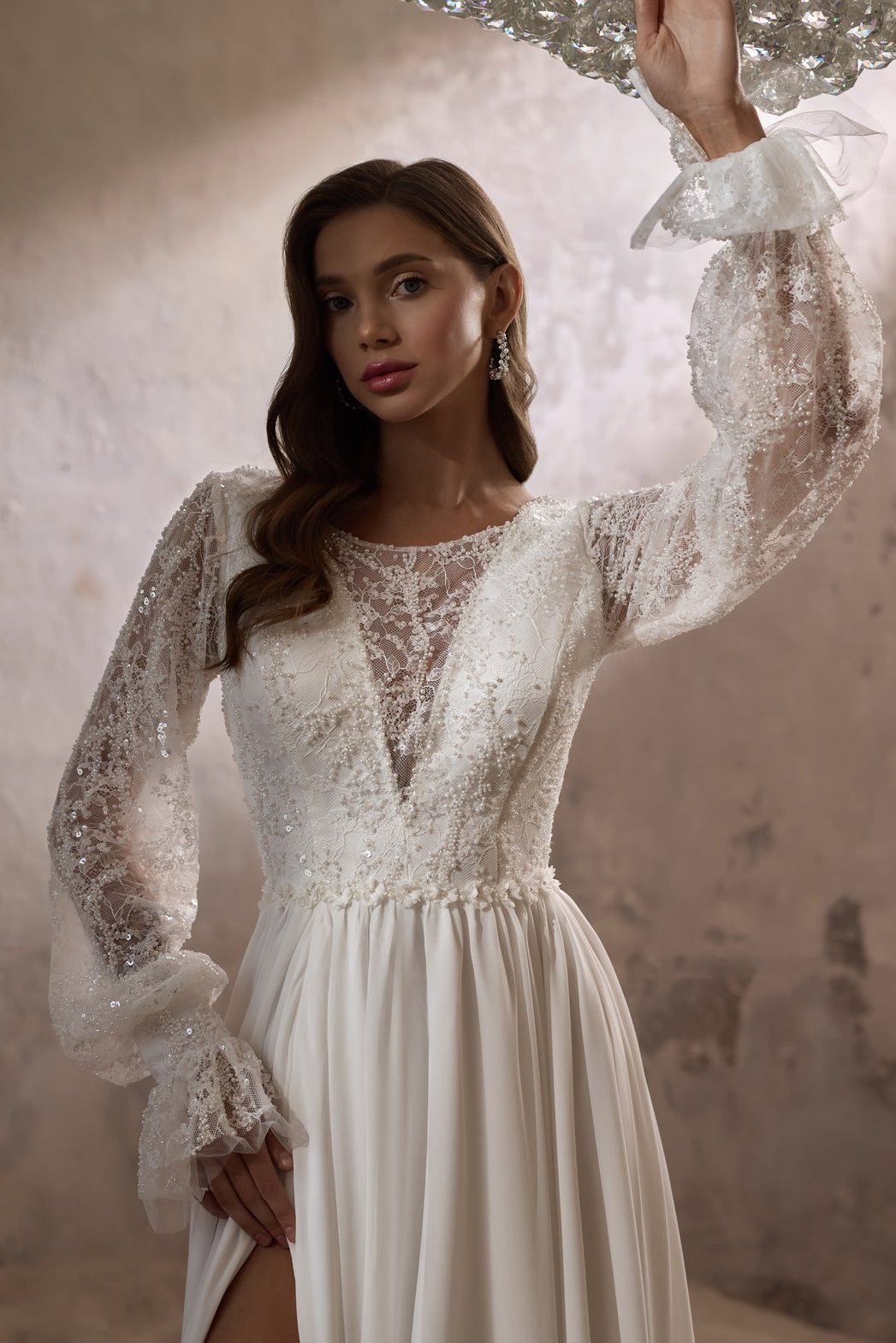 Lace Bishop Sleeve Wedding Dress | Fall Wedding Dresses