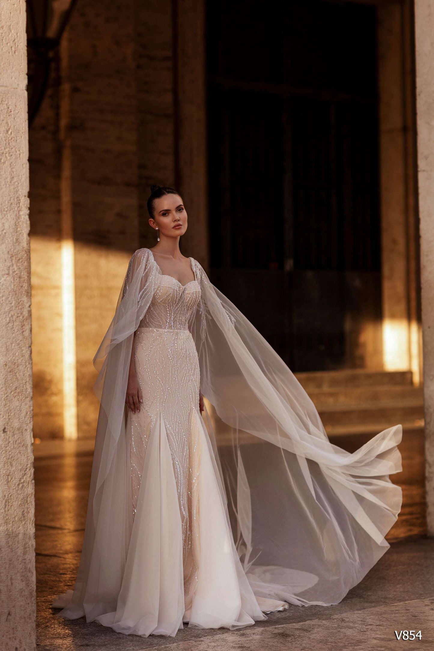 KatrinFAVORboutique-Mermaid dress wedding gown Sparkly beach wedding dress