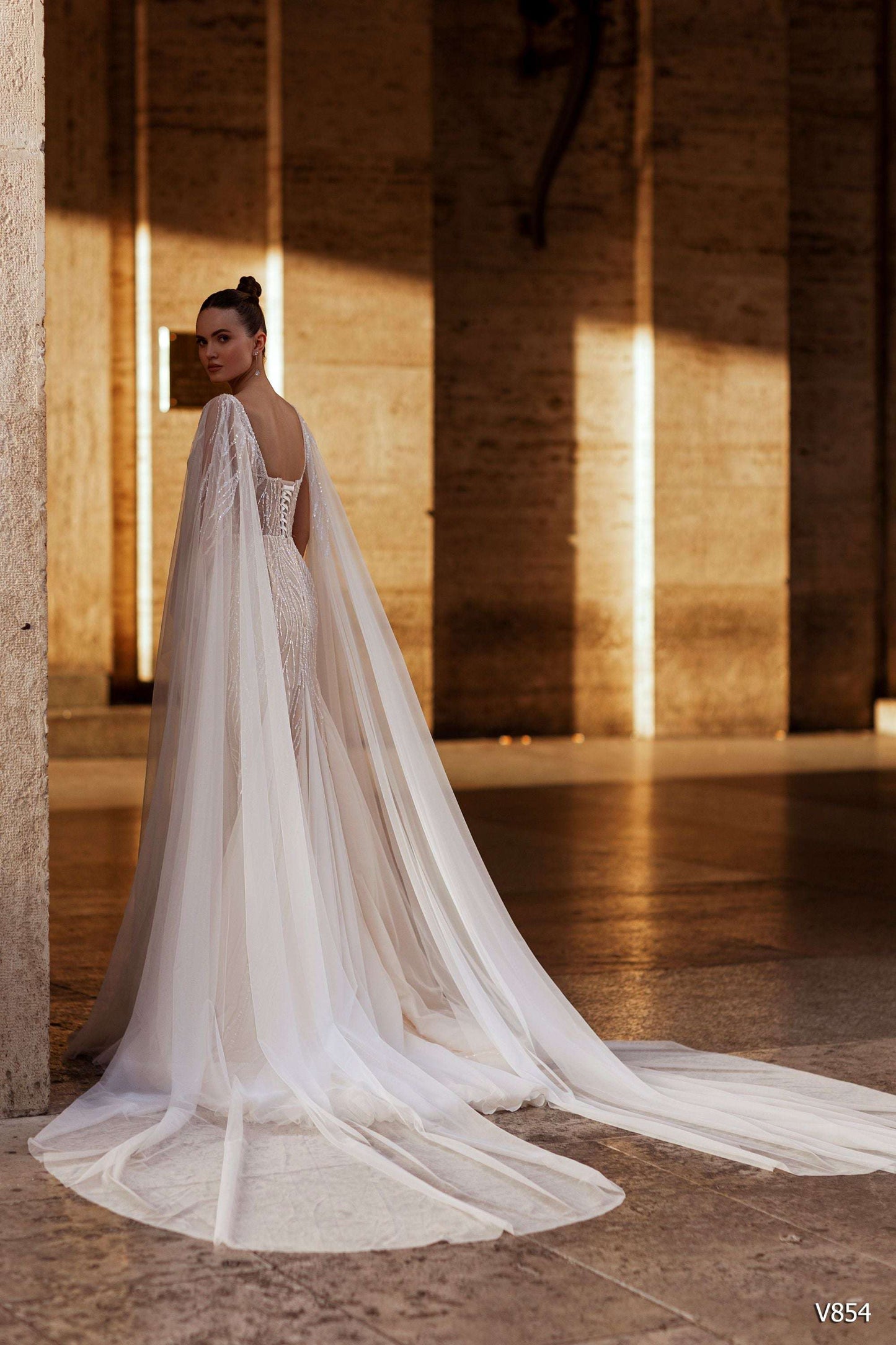 KatrinFAVORboutique-Mermaid dress wedding gown Sparkly beach wedding dress