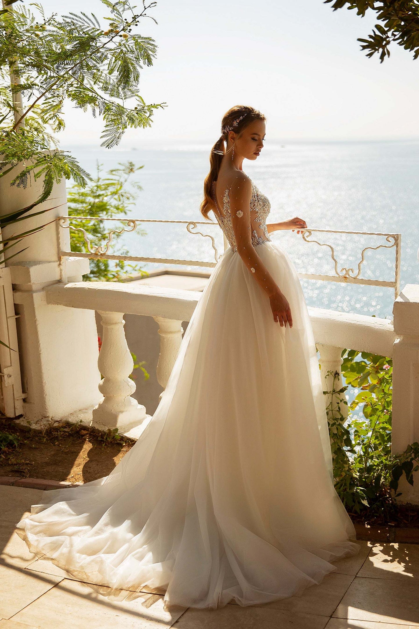 KatrinFAVORboutique-Embellished long sleeve wedding dress Enchanted bridal