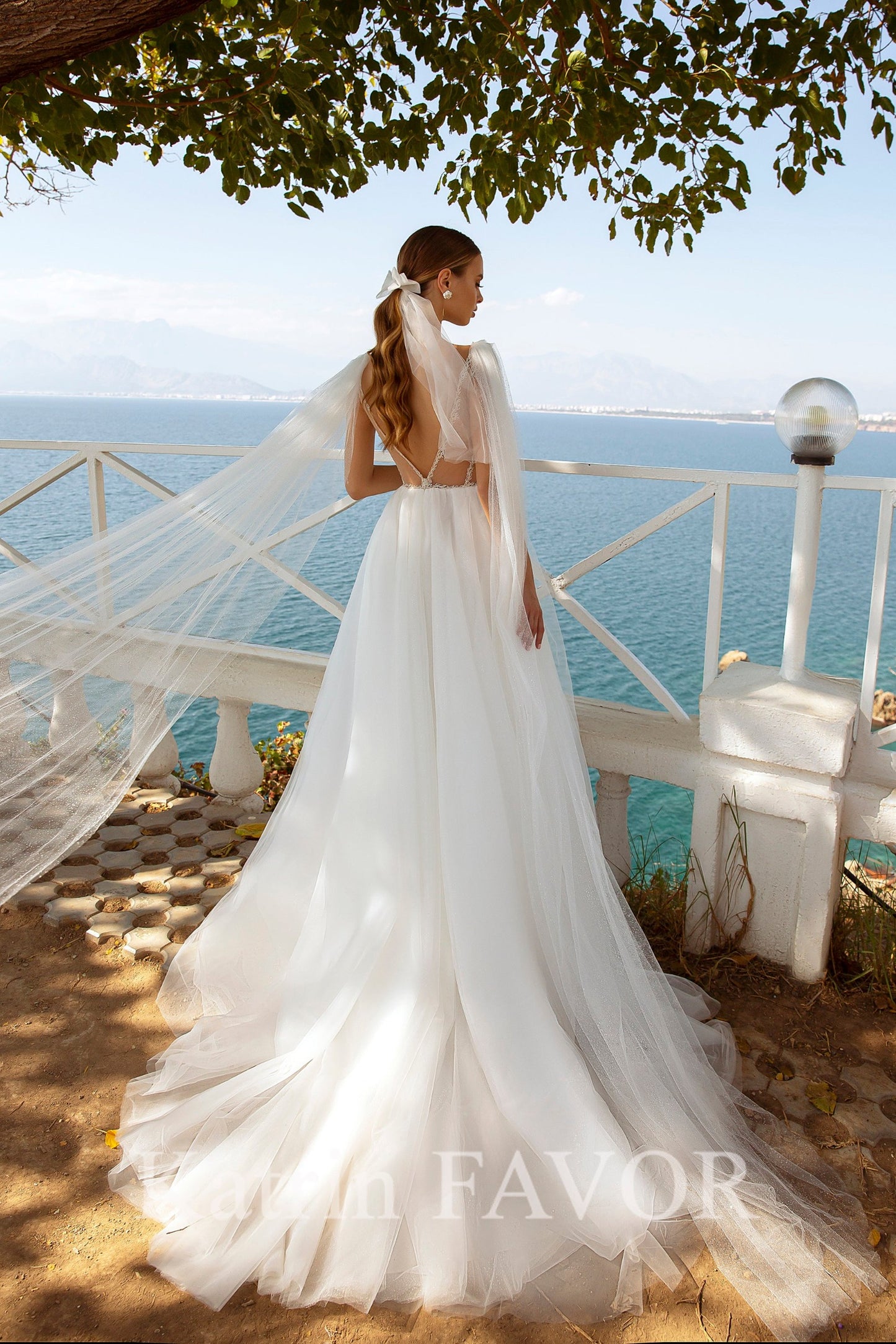 KatrinFAVORboutique-Ethereal tulle a-line beach wedding dress