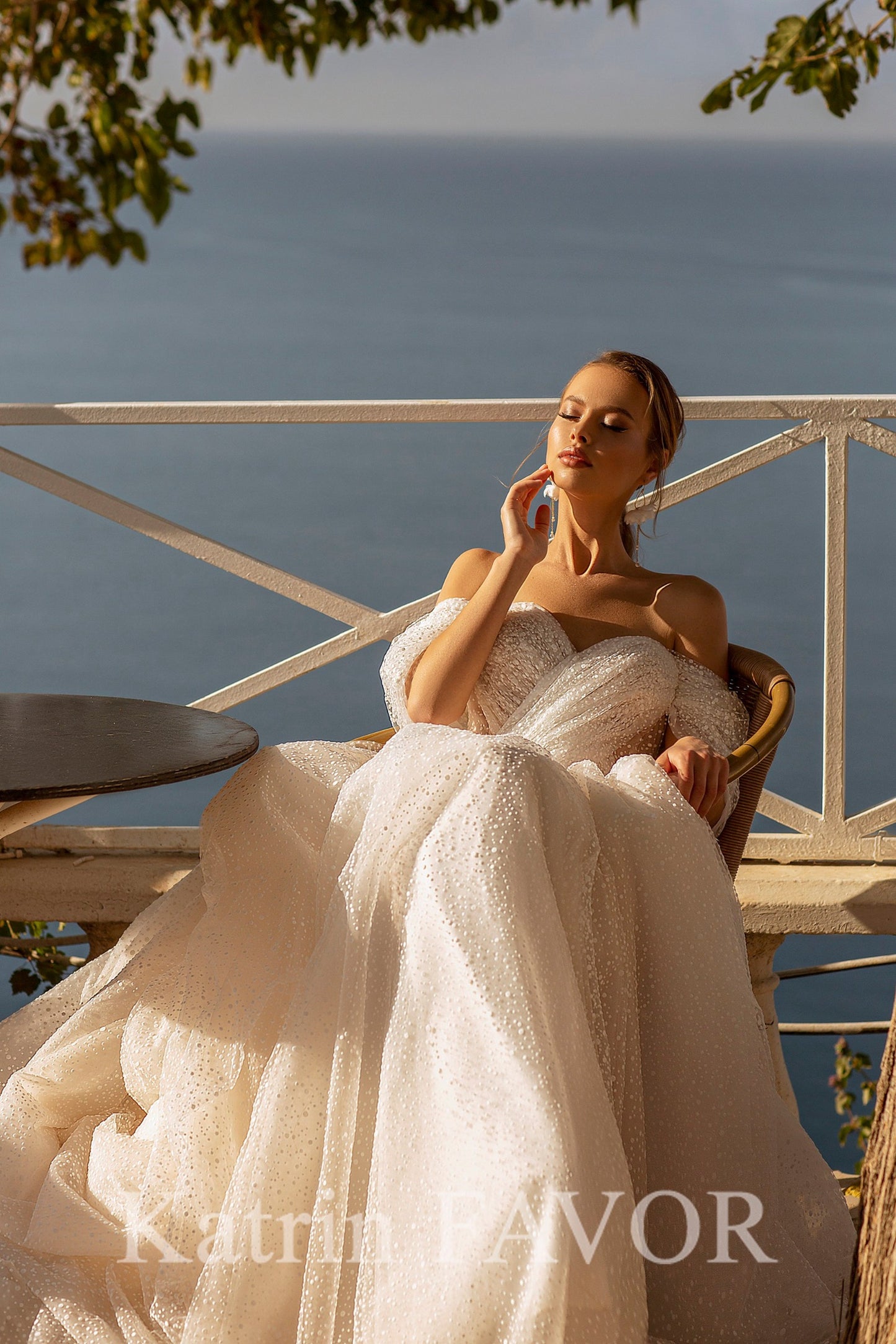 KatrinFAVORboutique-Off the shoulder a-line tulle wedding dress