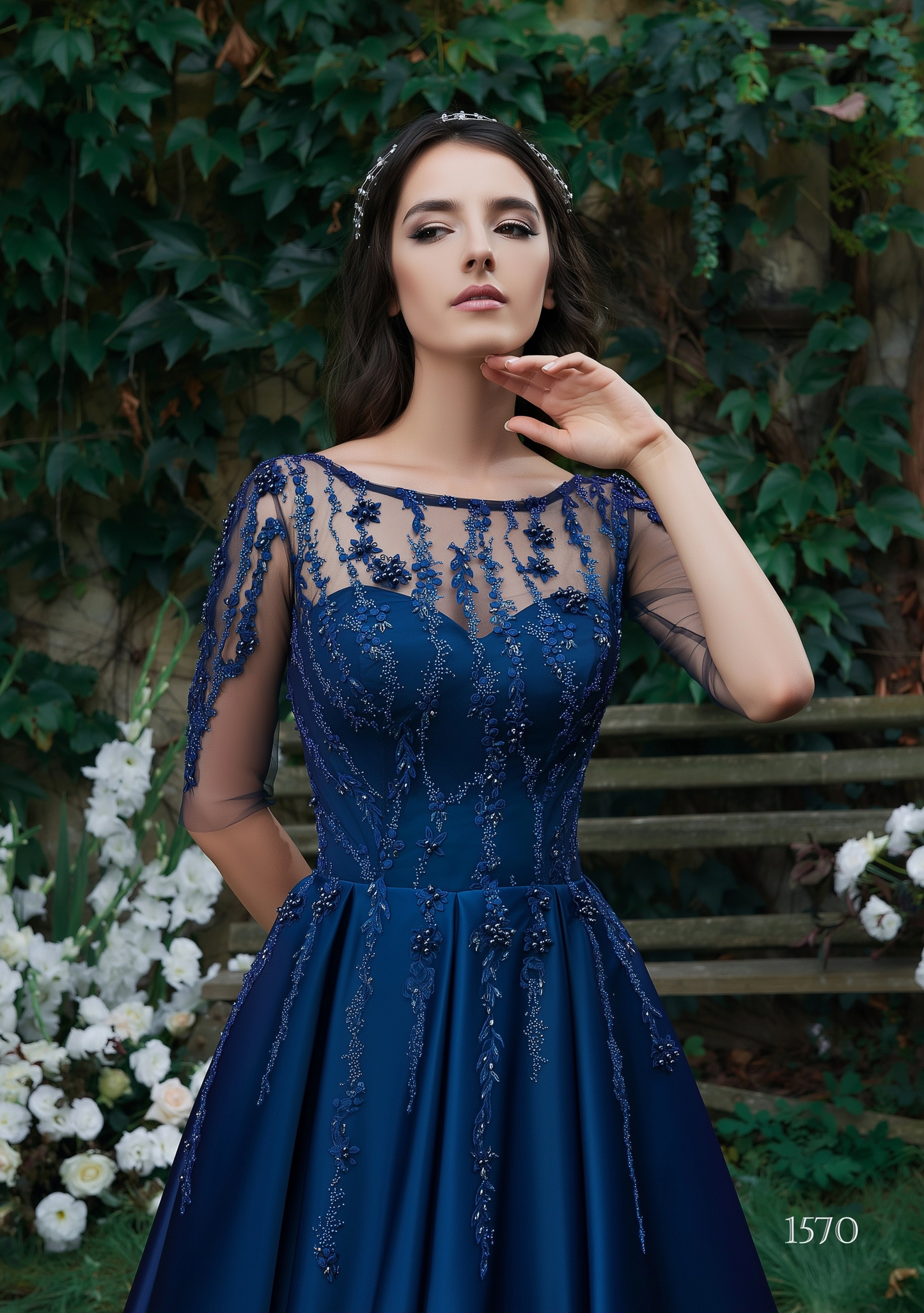 KatrinFAVORboutique-Navy blue mother of the bride Banquet dresses long