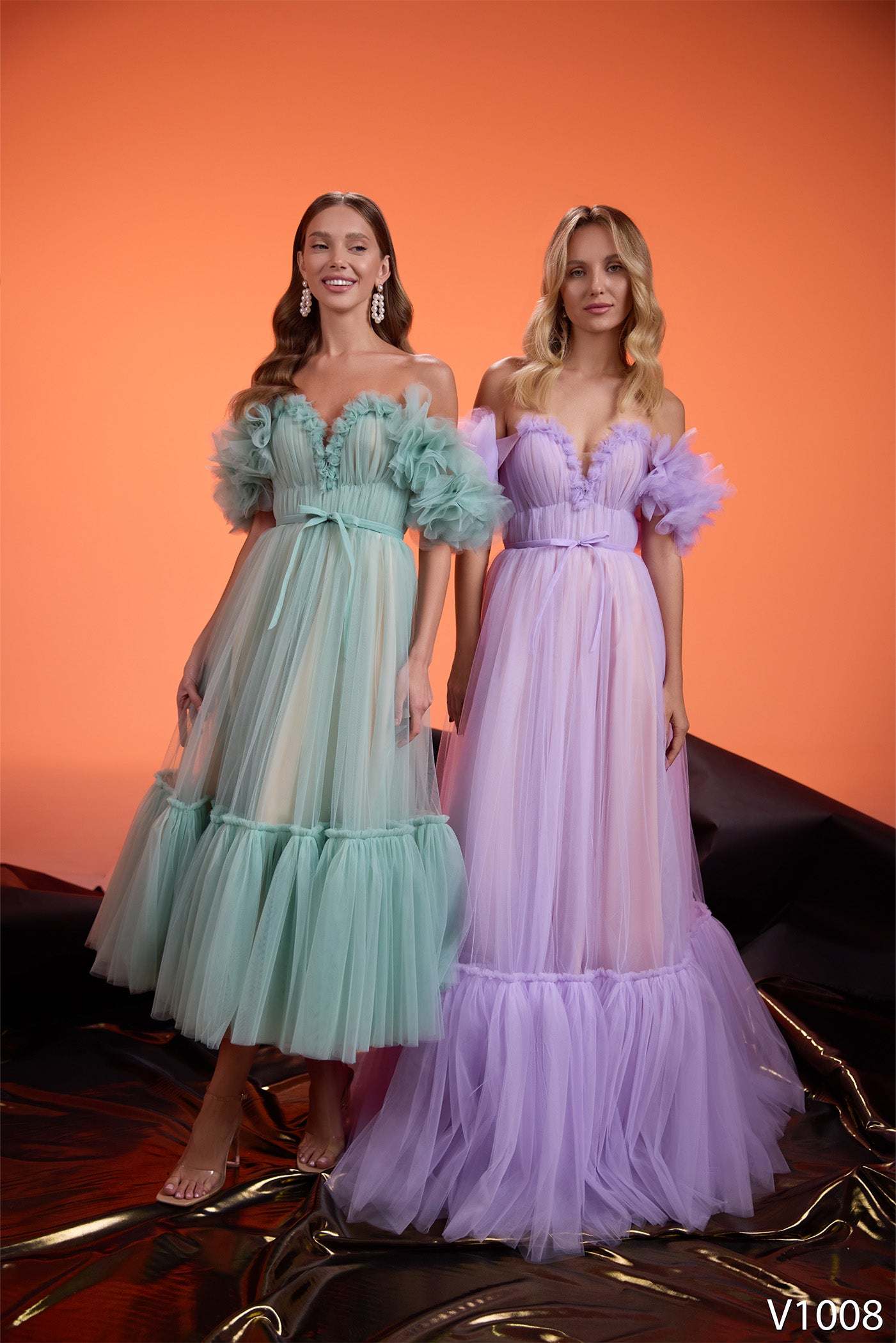 KatrinFAVORboutique-Ruched off the shoulder dress Fairytale evening dress